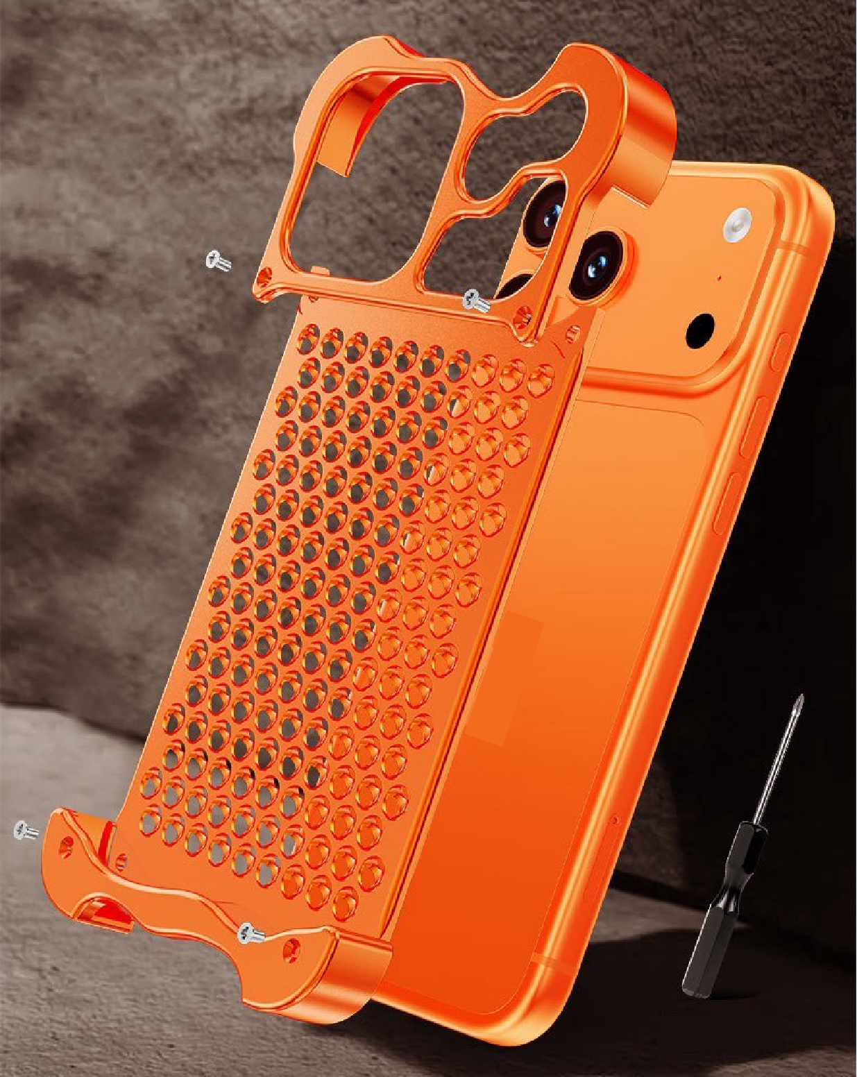 New Aluminum Alloy Honeycomb-Shaped Heat Dissipation phone case