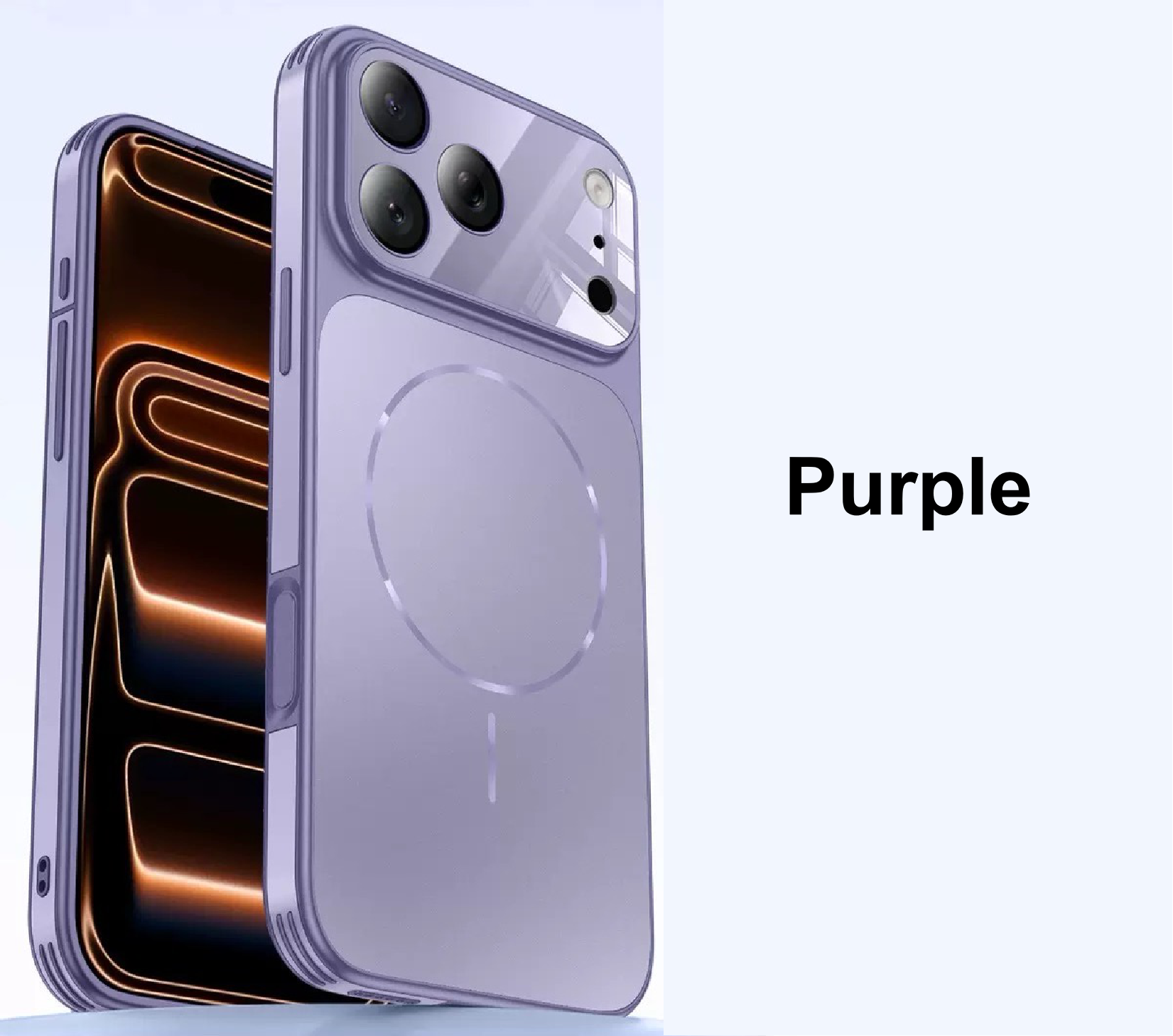 Four-corner edge-protected large window frosted magnetic phone case