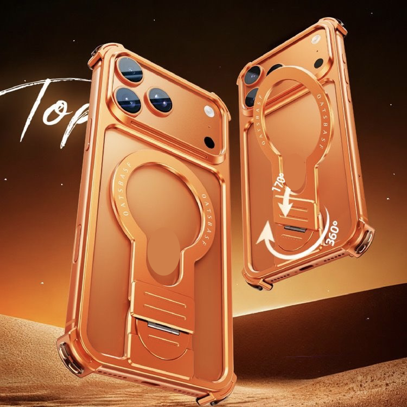 Brand new and innovative metal invisible stand phone case