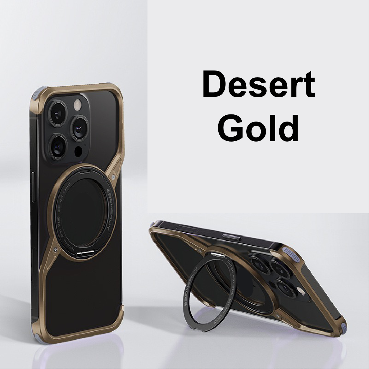 New S-shaped Metal Rotating Magnetic Stand Phone Case