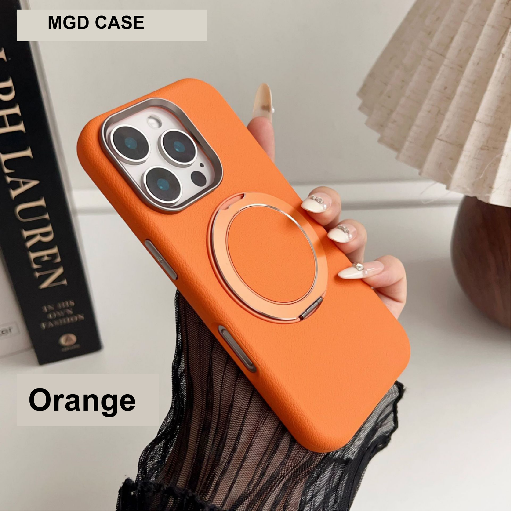 Rotating Stand Magnetic Leather Phone Case