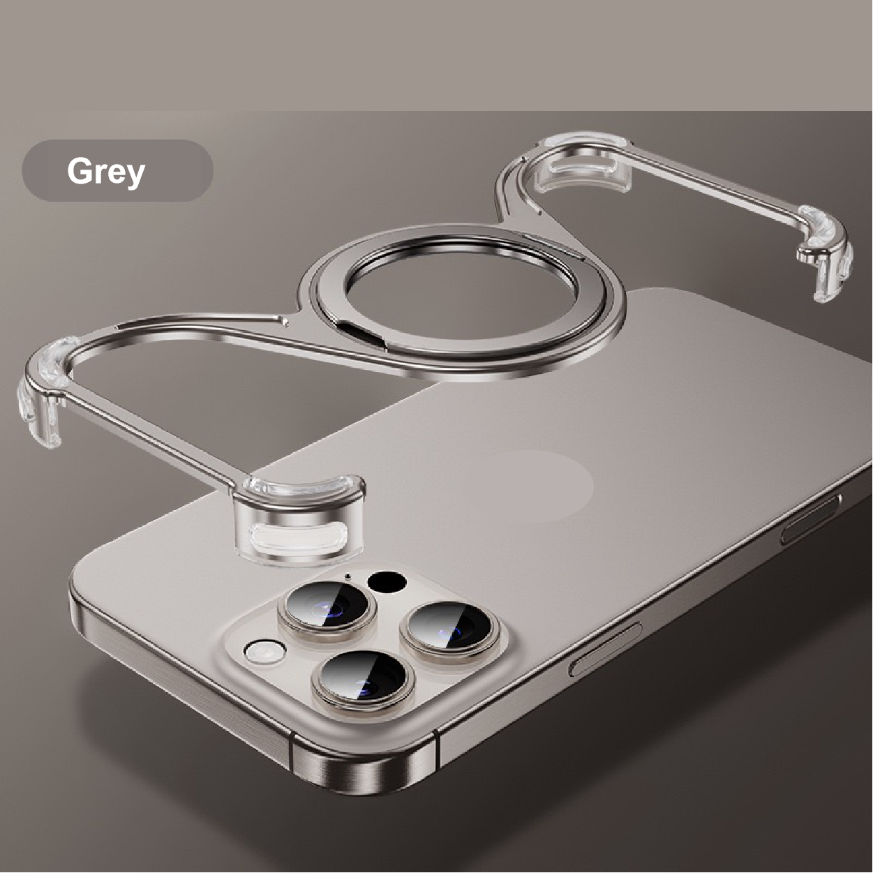 M-shaped Metal Rotating Stand Magnetic Phone Case