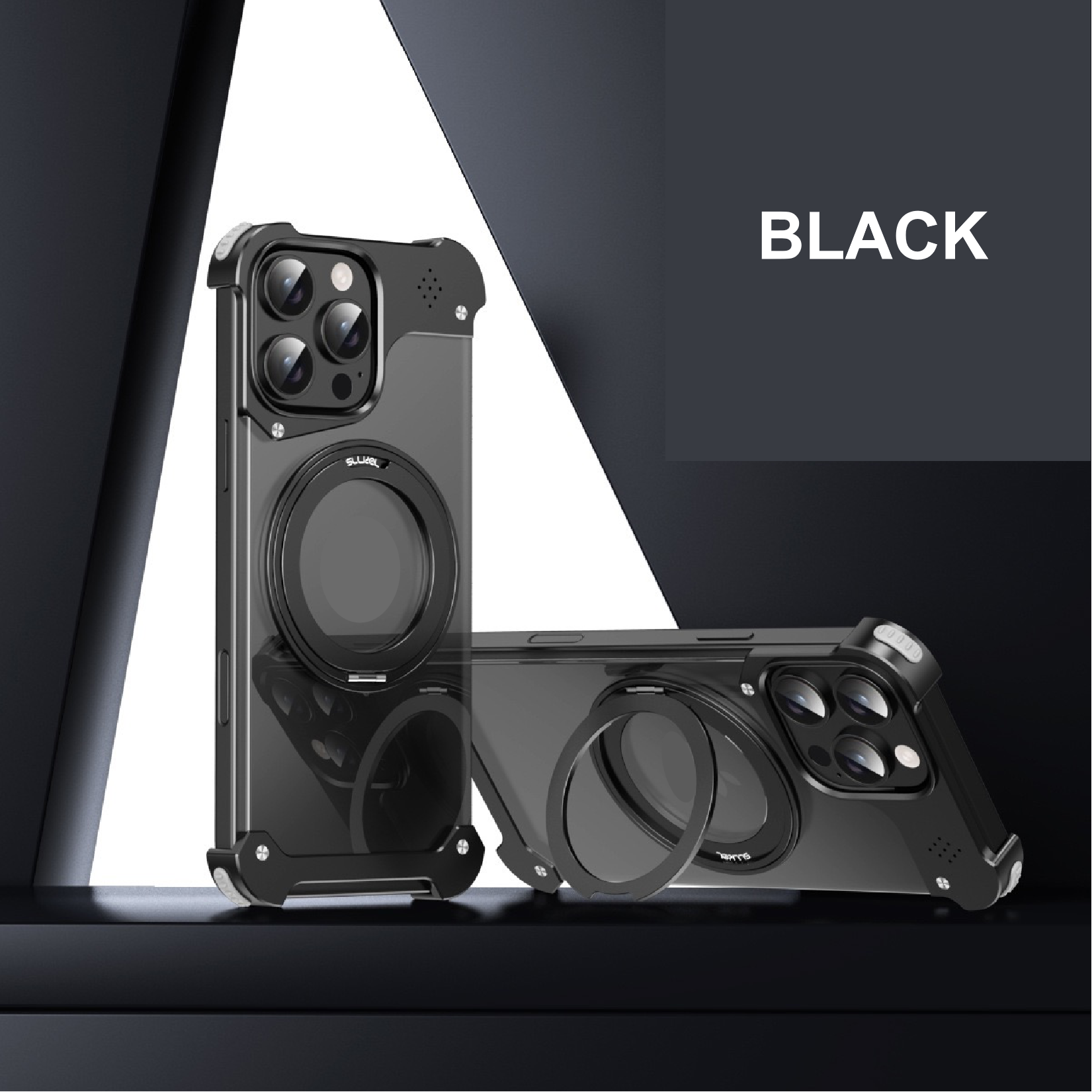 Fragrance Transparent Alloy Bracket Magnetic Phone Case