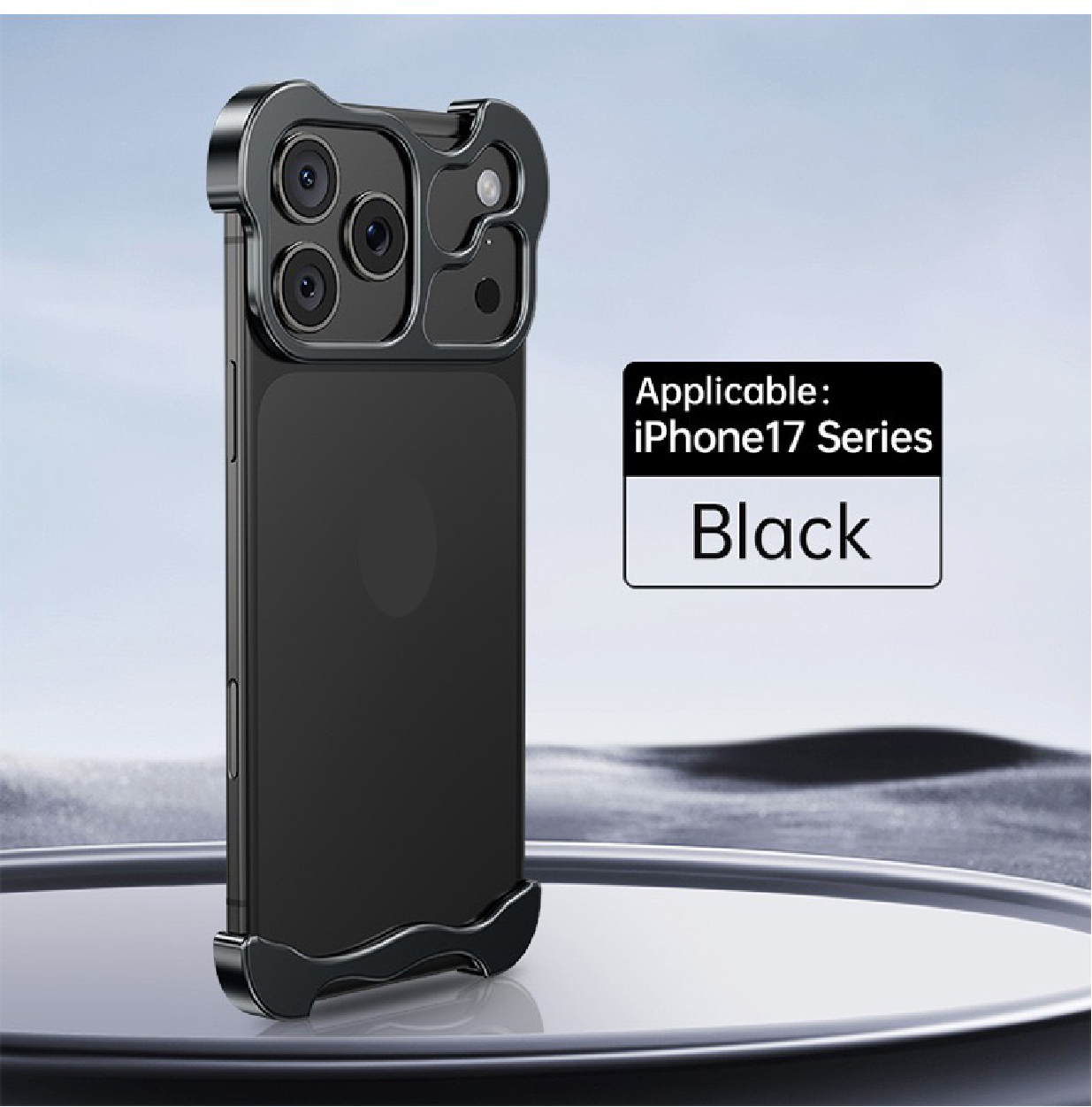 Special-shaped Frameless Metal Anti-fall Mobile Phone Case