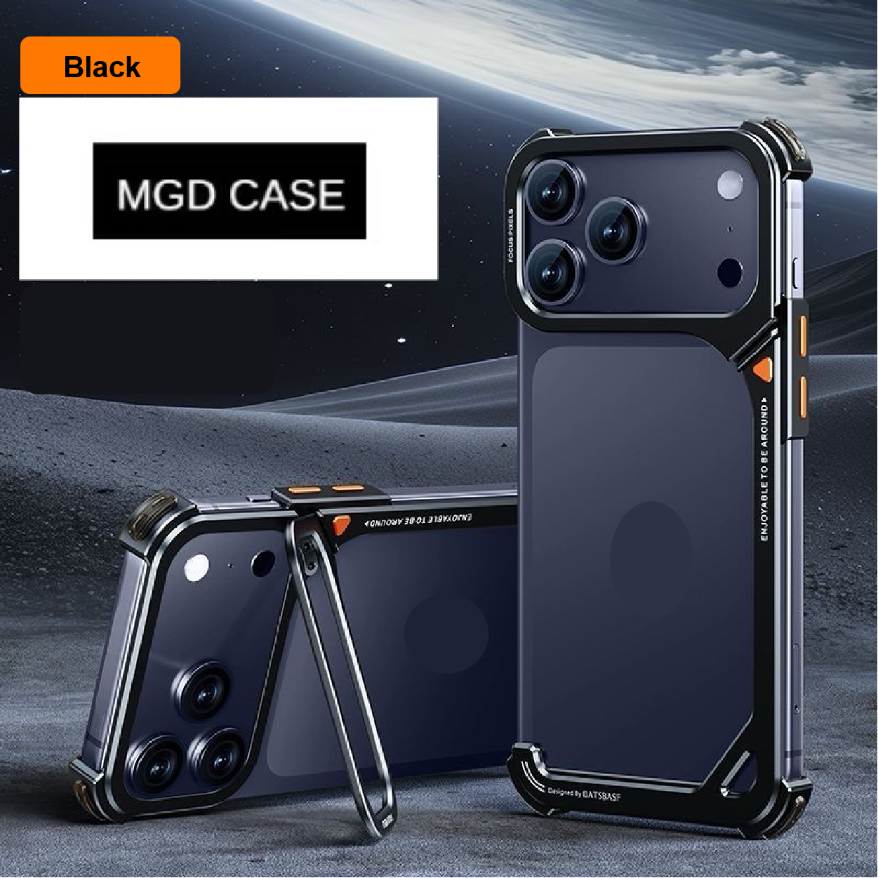 9-Shaped Metal Frame Bracket Anti-fall Mobile Phone Case
