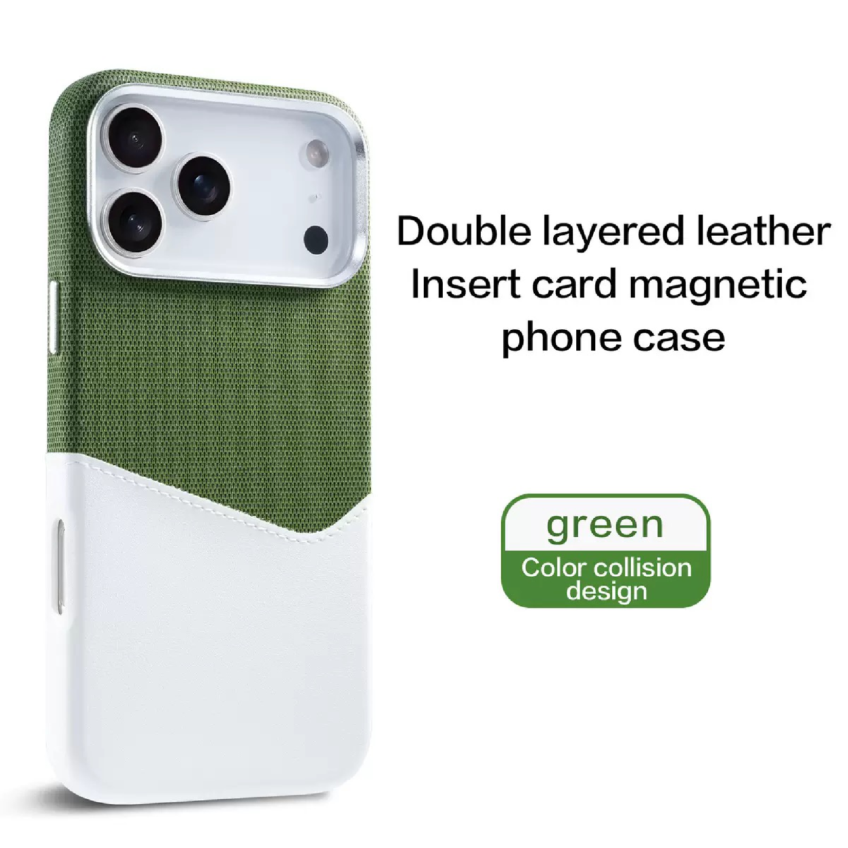Unique Leather Textured Stitching Magnetic Card Slot Phone Case