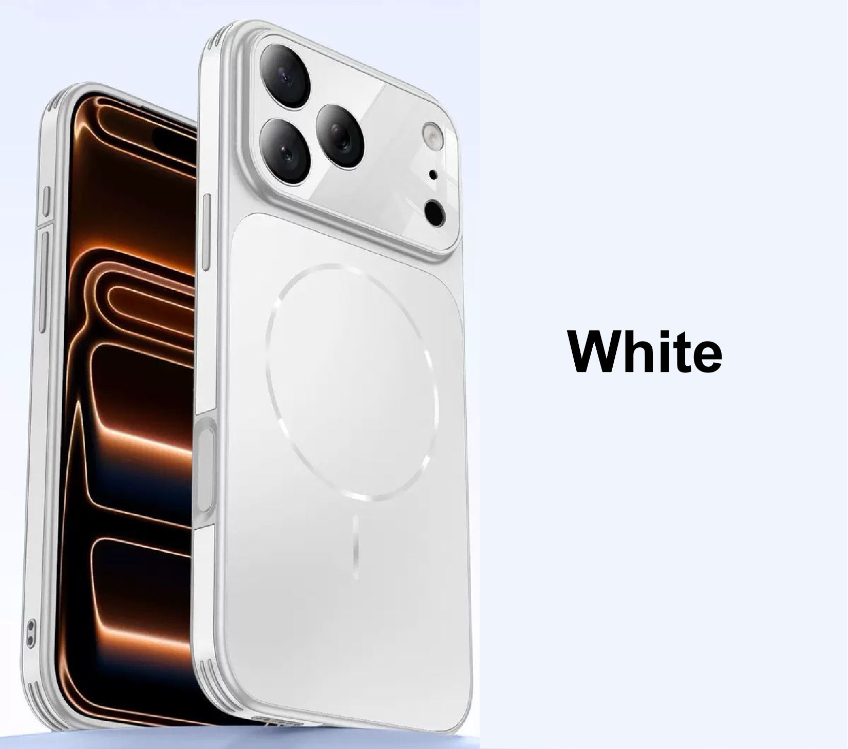 Four-corner edge-protected large window frosted magnetic phone case