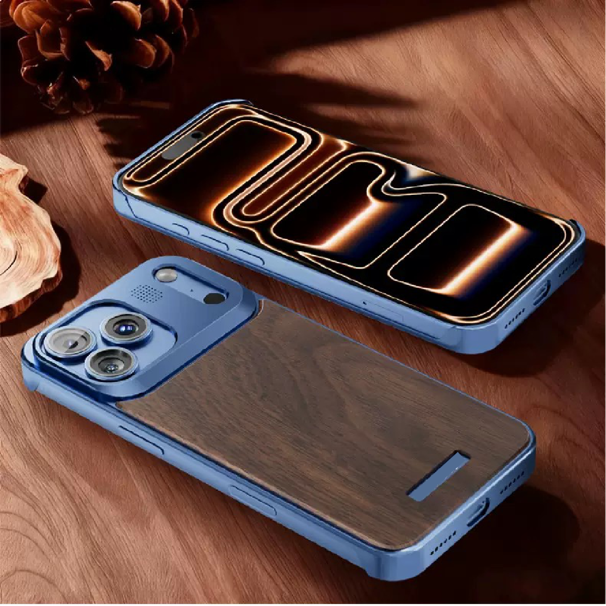 Brand New Upgraded Version Walnut Metal Aromatherapy Phone Case