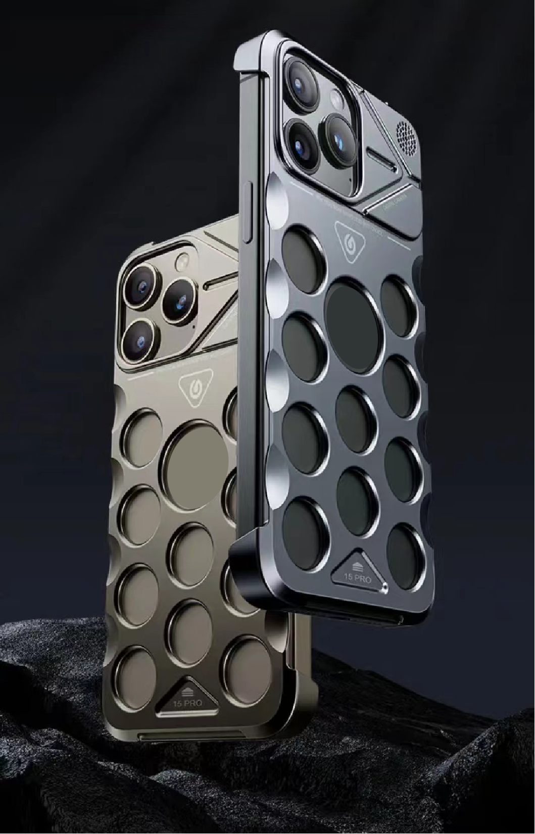 Metal Fragrance Hollow Dot Heat Dissipation Phone Case