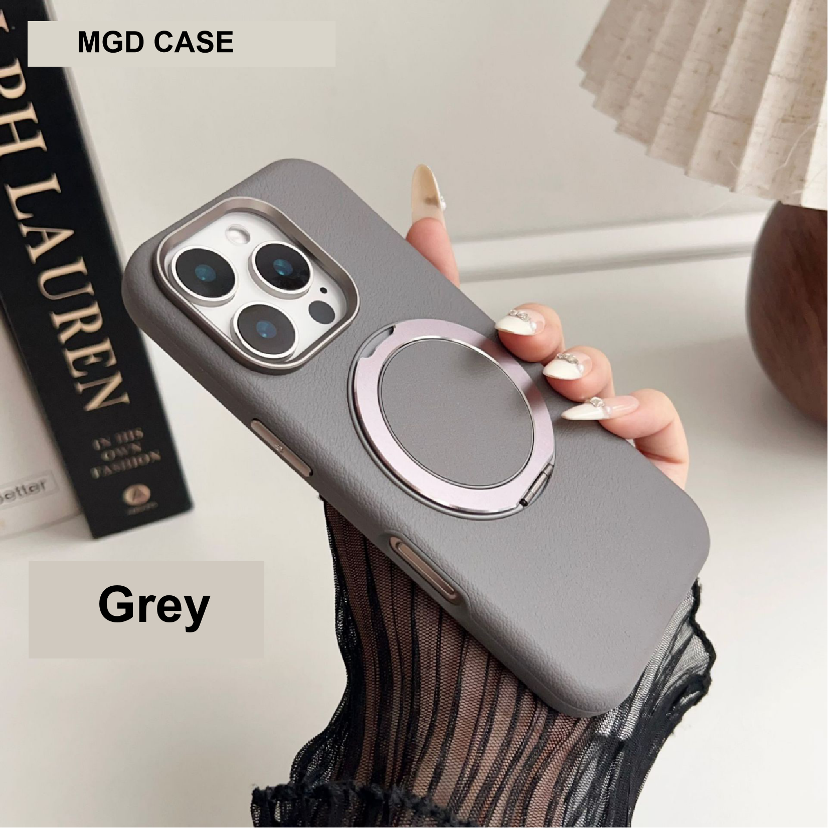 Rotating Stand Magnetic Leather Phone Case