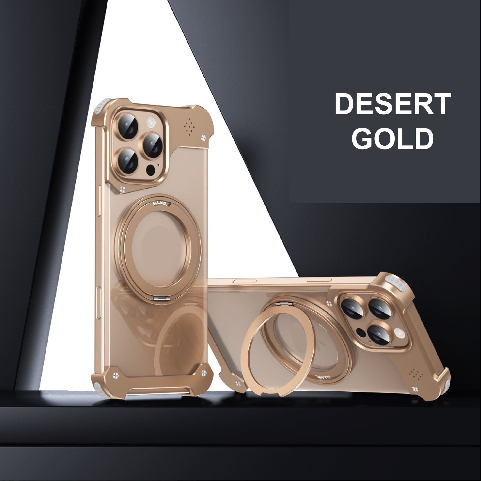 Fragrance Transparent Alloy Bracket Magnetic Phone Case