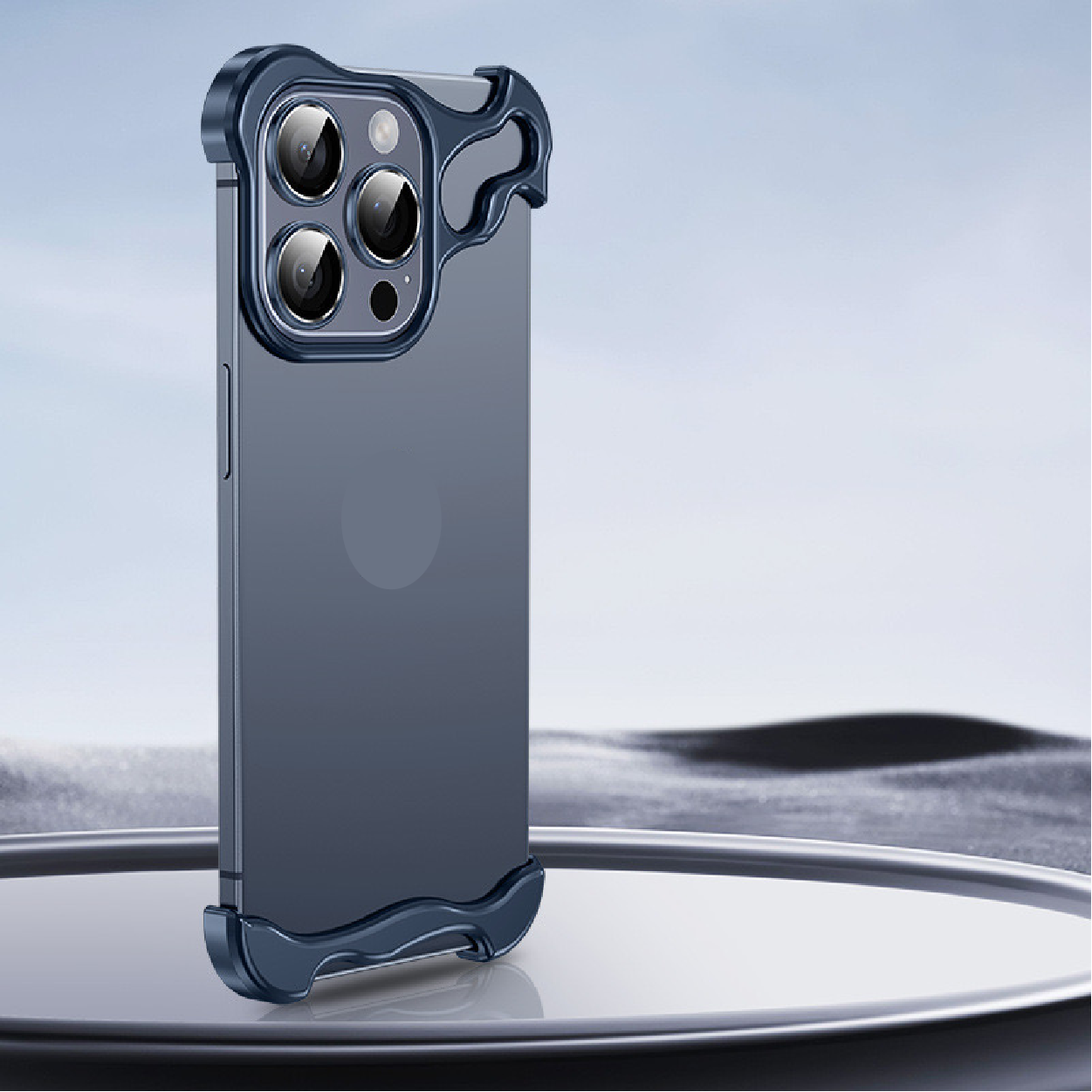 Special-shaped Frameless Metal Anti-fall Mobile Phone Case