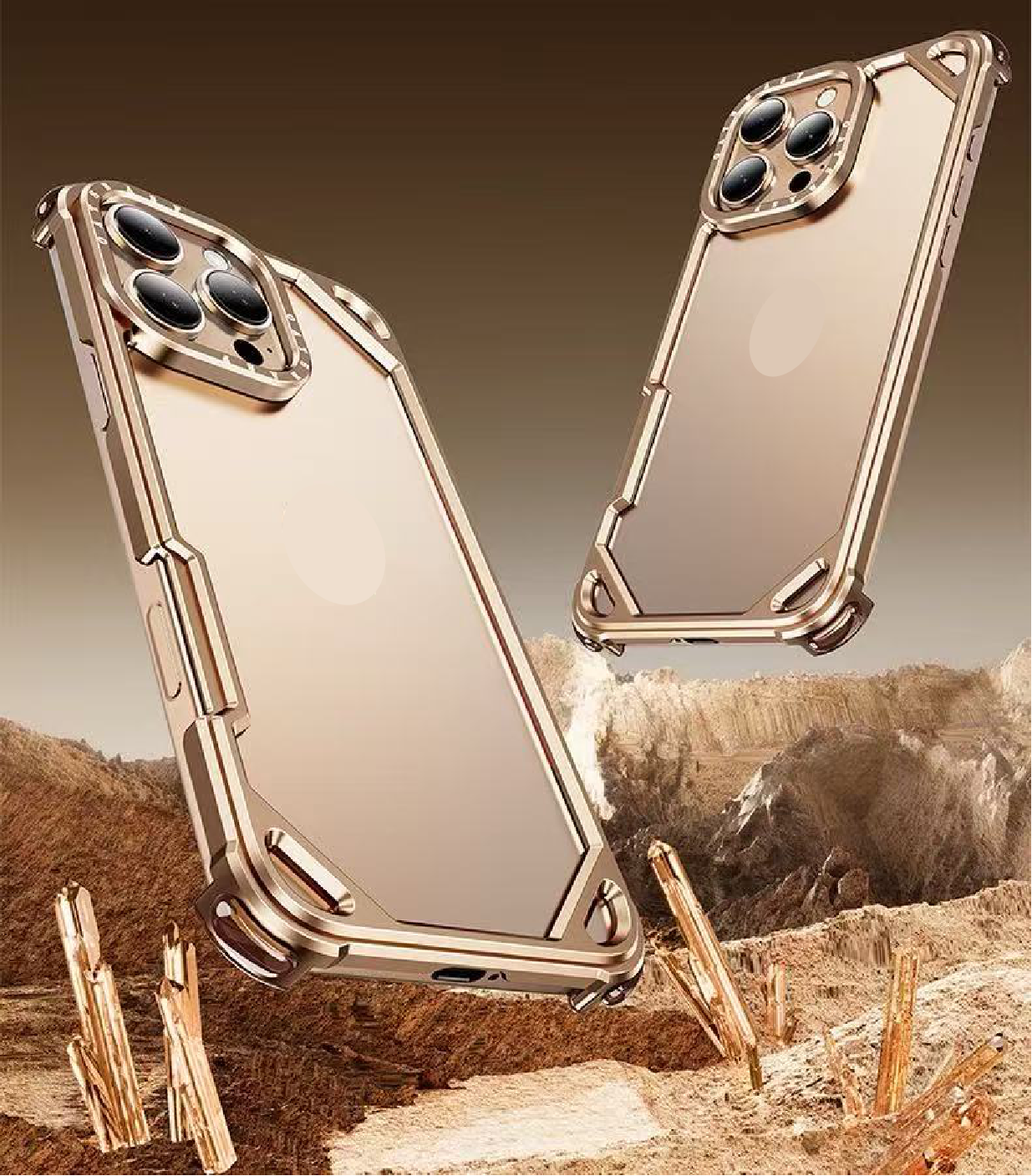 Metal Frame Airbag Anti-fall Mobile Phone Case