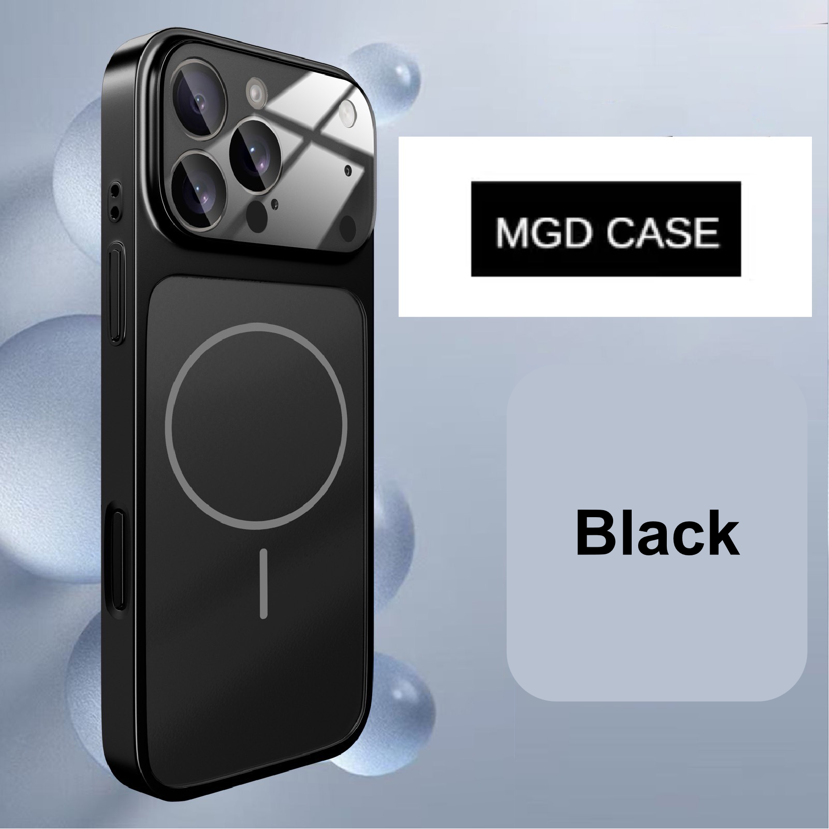 Frosted Magnetic Large Window Lens Protective Phone Case