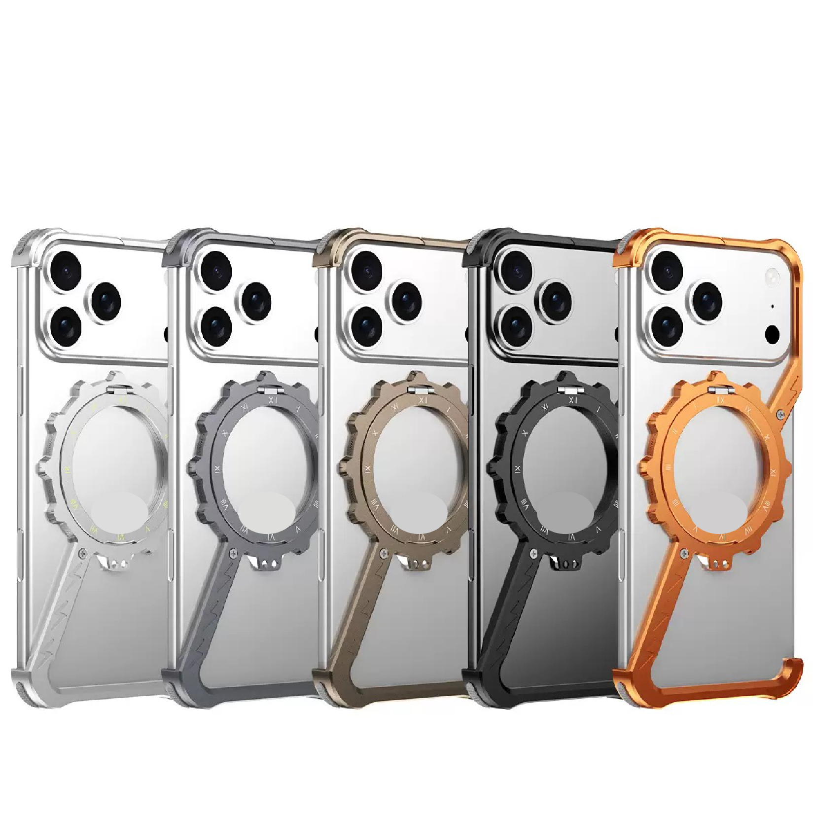Z-Shape Gear Metal Magnetic Holder Phone Case