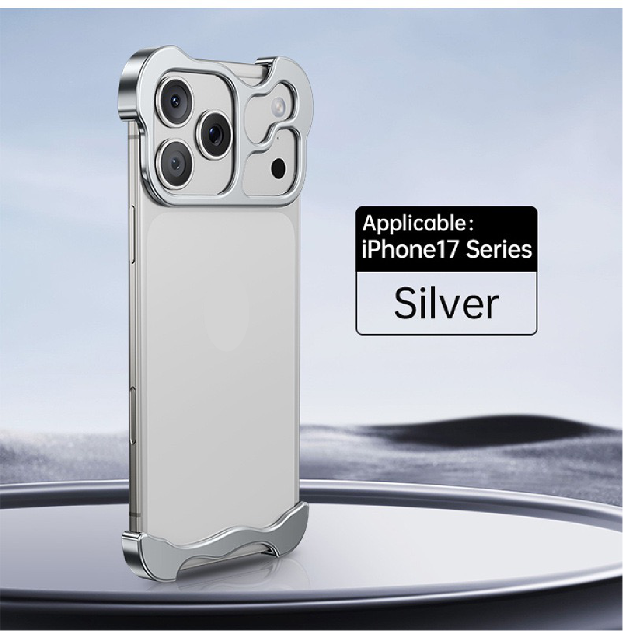 Special-shaped Frameless Metal Anti-fall Mobile Phone Case