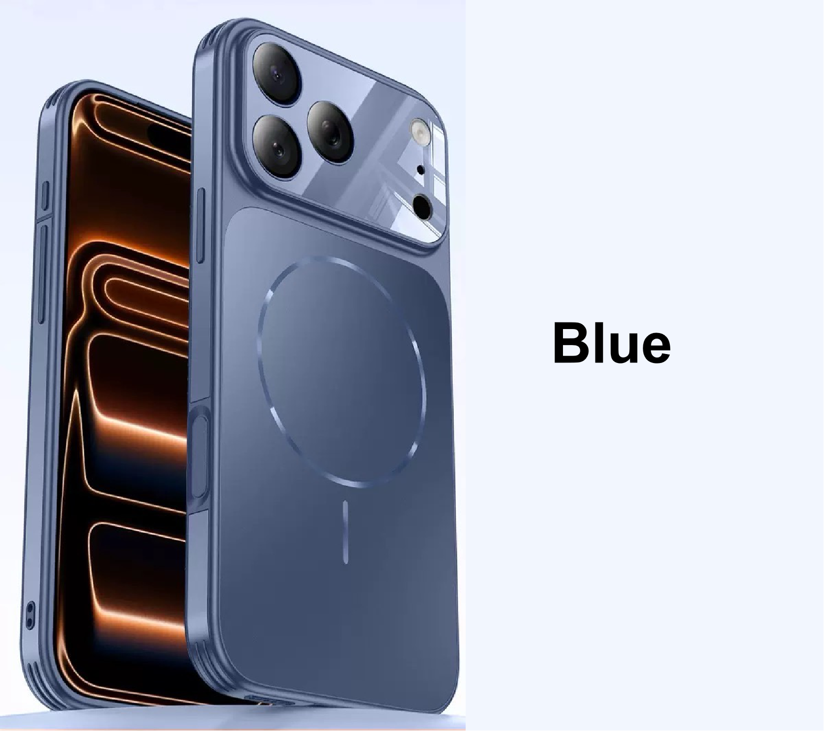 Four-corner edge-protected large window frosted magnetic phone case