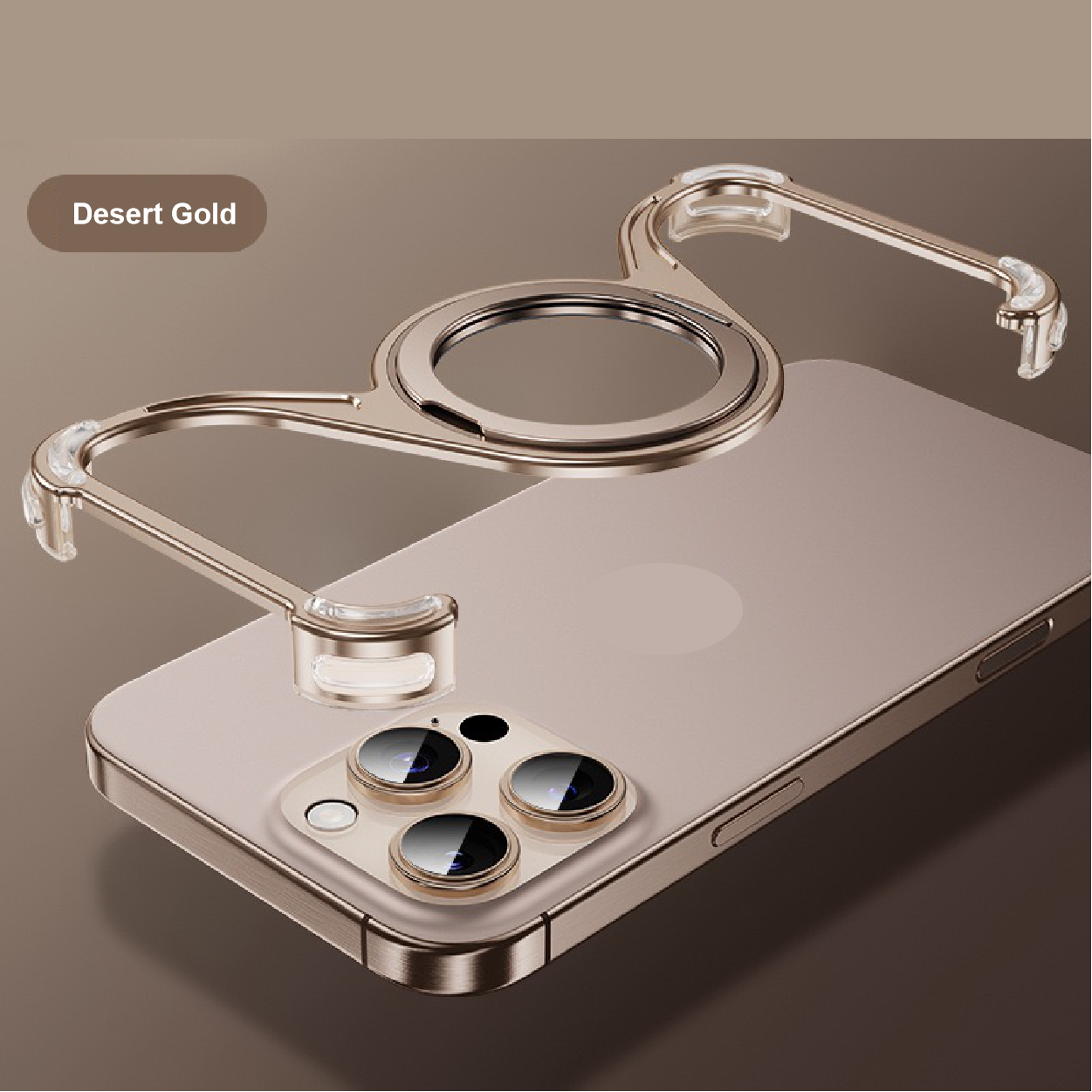 M-shaped Metal Rotating Stand Magnetic Phone Case