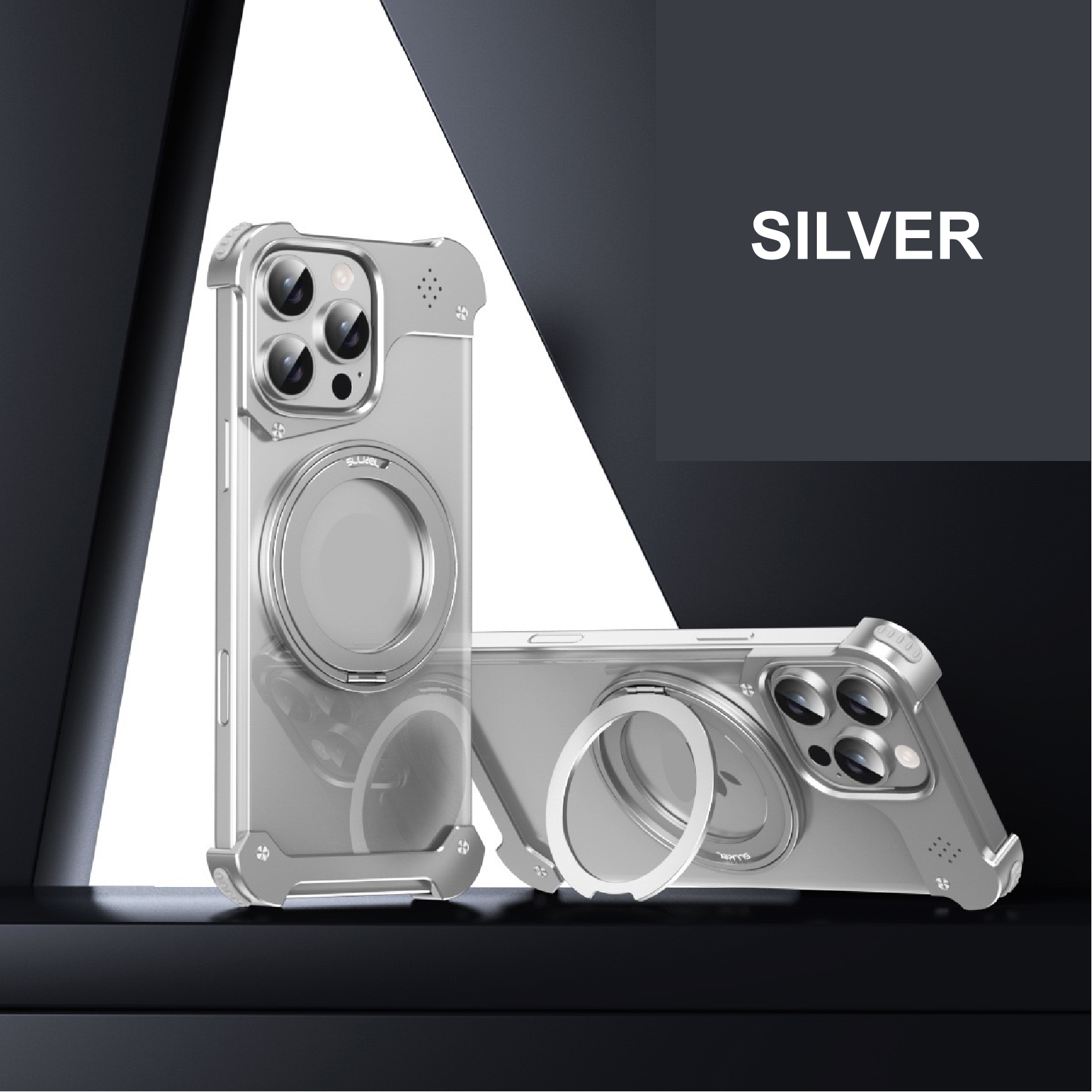 Fragrance Transparent Alloy Bracket Magnetic Phone Case