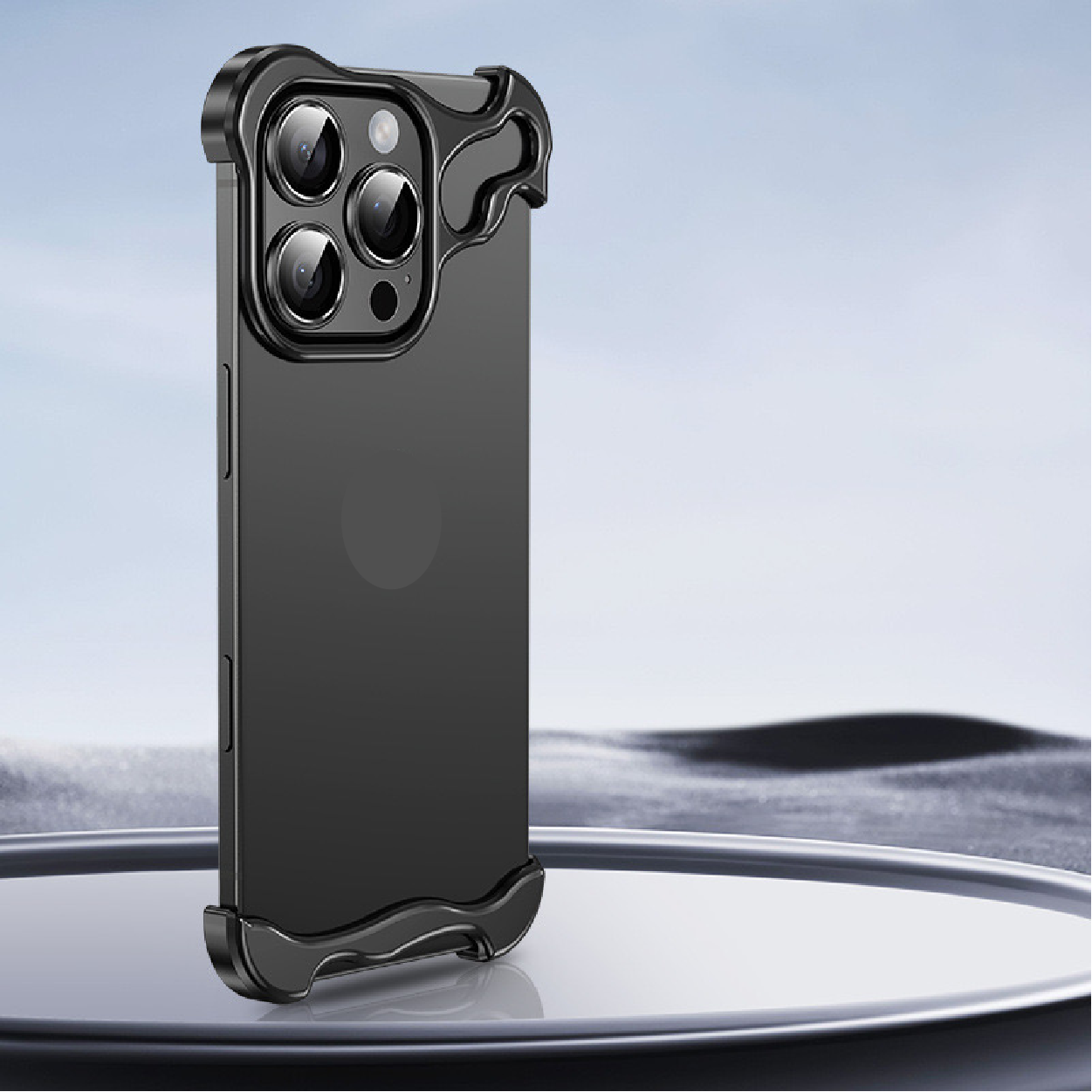 Special-shaped Frameless Metal Anti-fall Mobile Phone Case