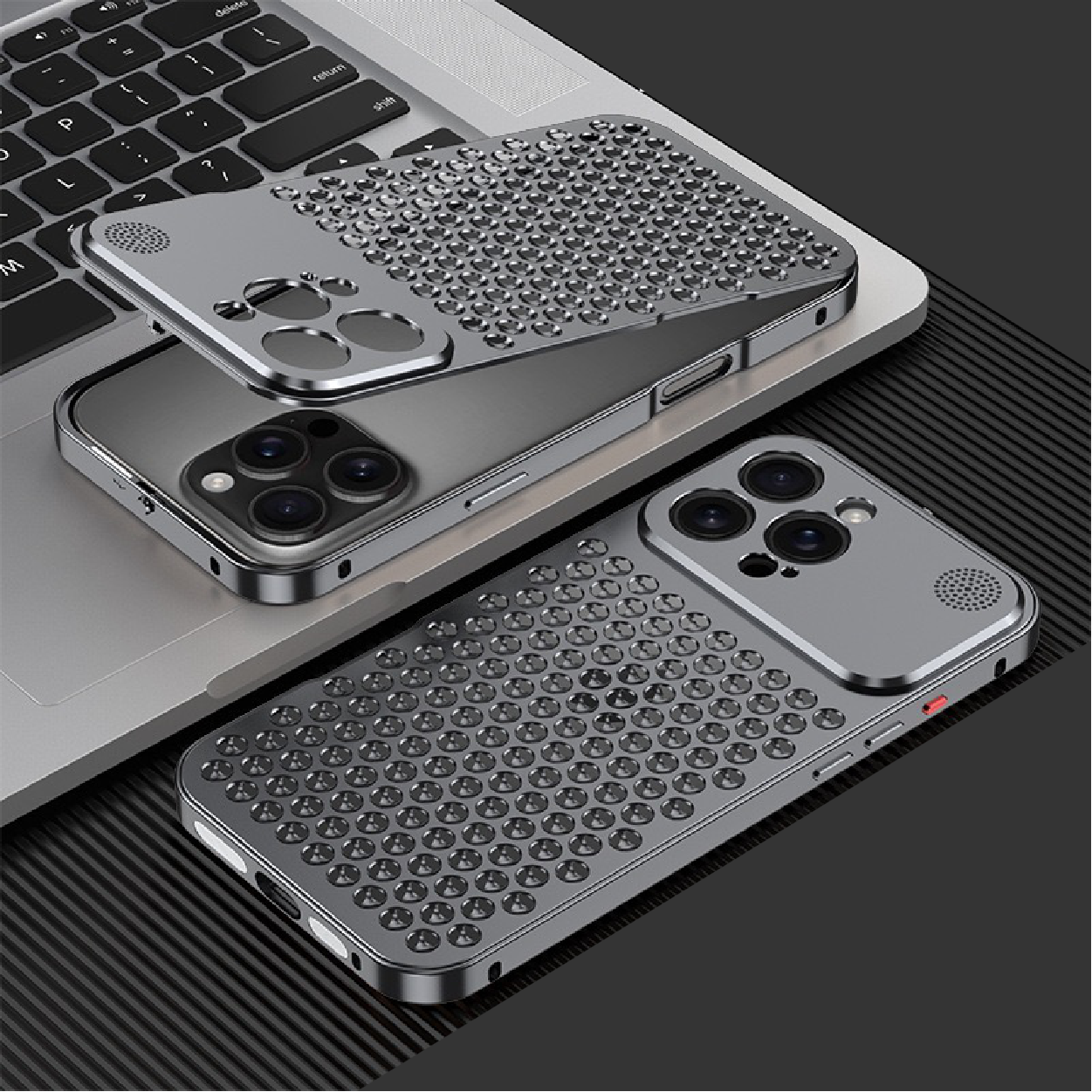Metal Snap Lens Protection Aromatherapy Heat Dissipation Mobile Phone Case