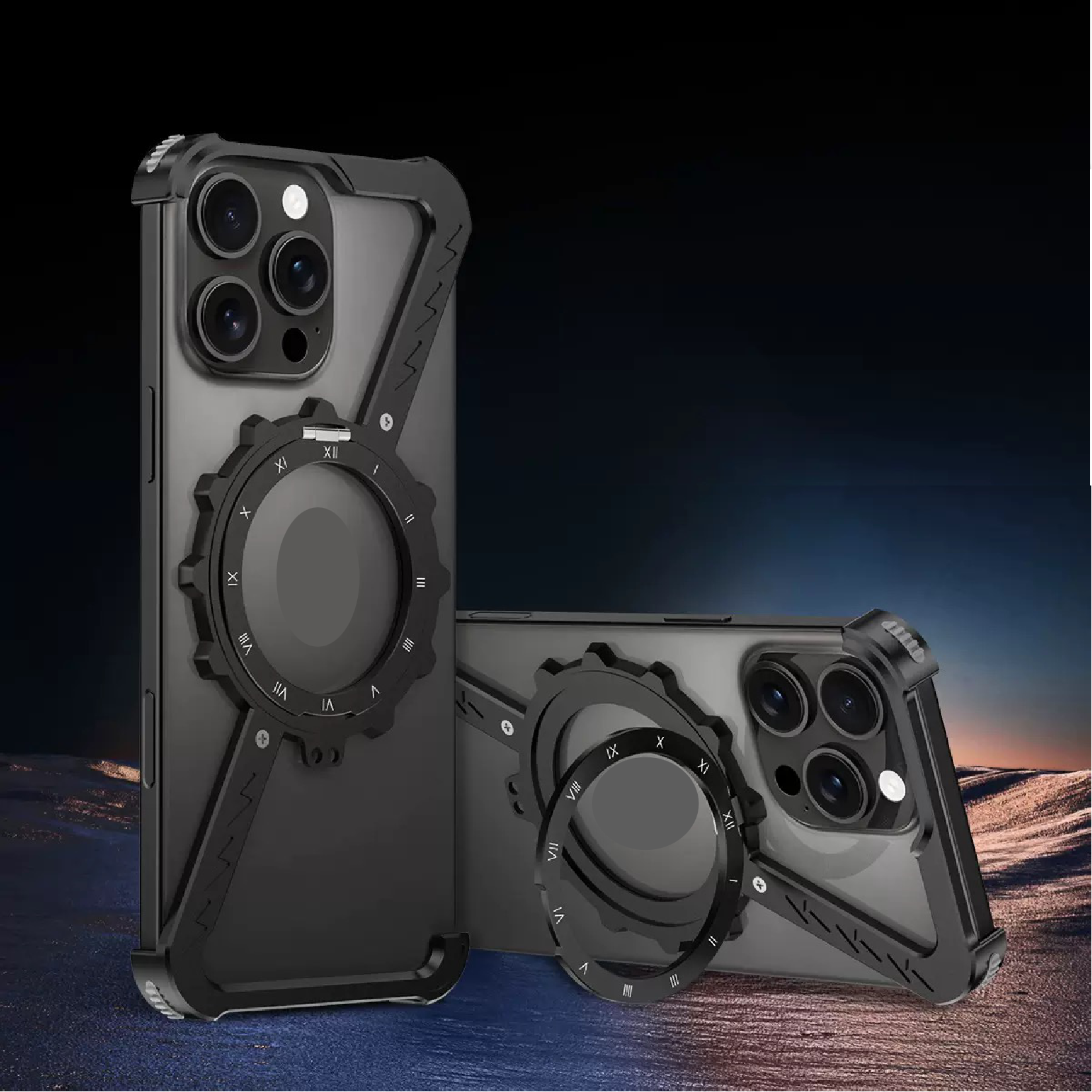 Z-Shape Gear Metal Magnetic Holder Phone Case