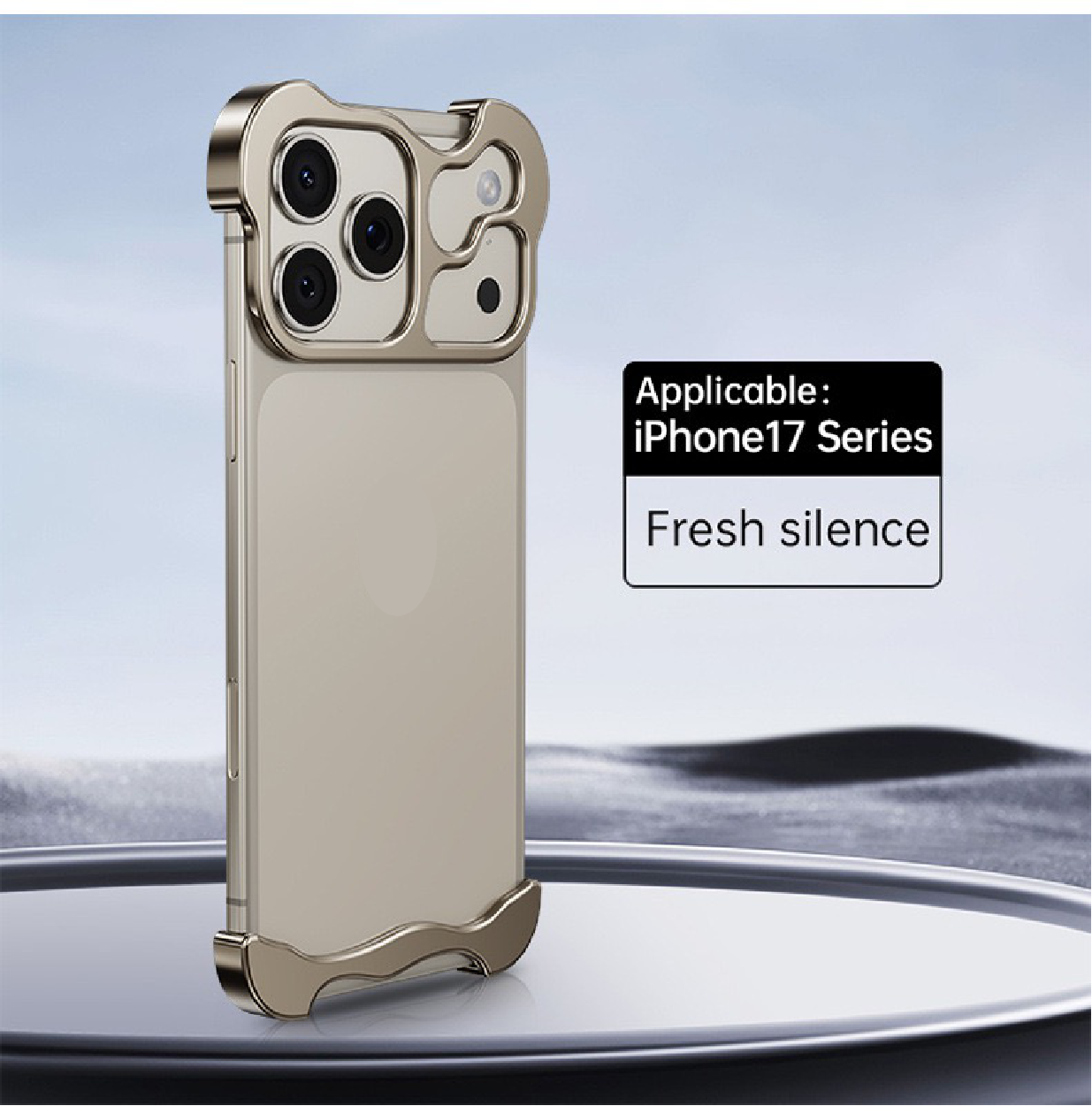 Special-shaped Frameless Metal Anti-fall Mobile Phone Case