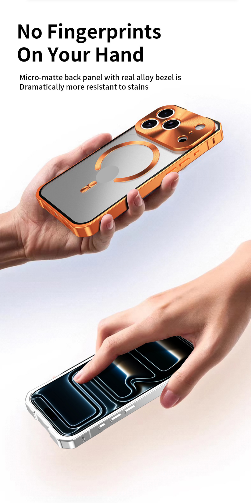 Magnetic Alloy Frame Mobile Phone Case