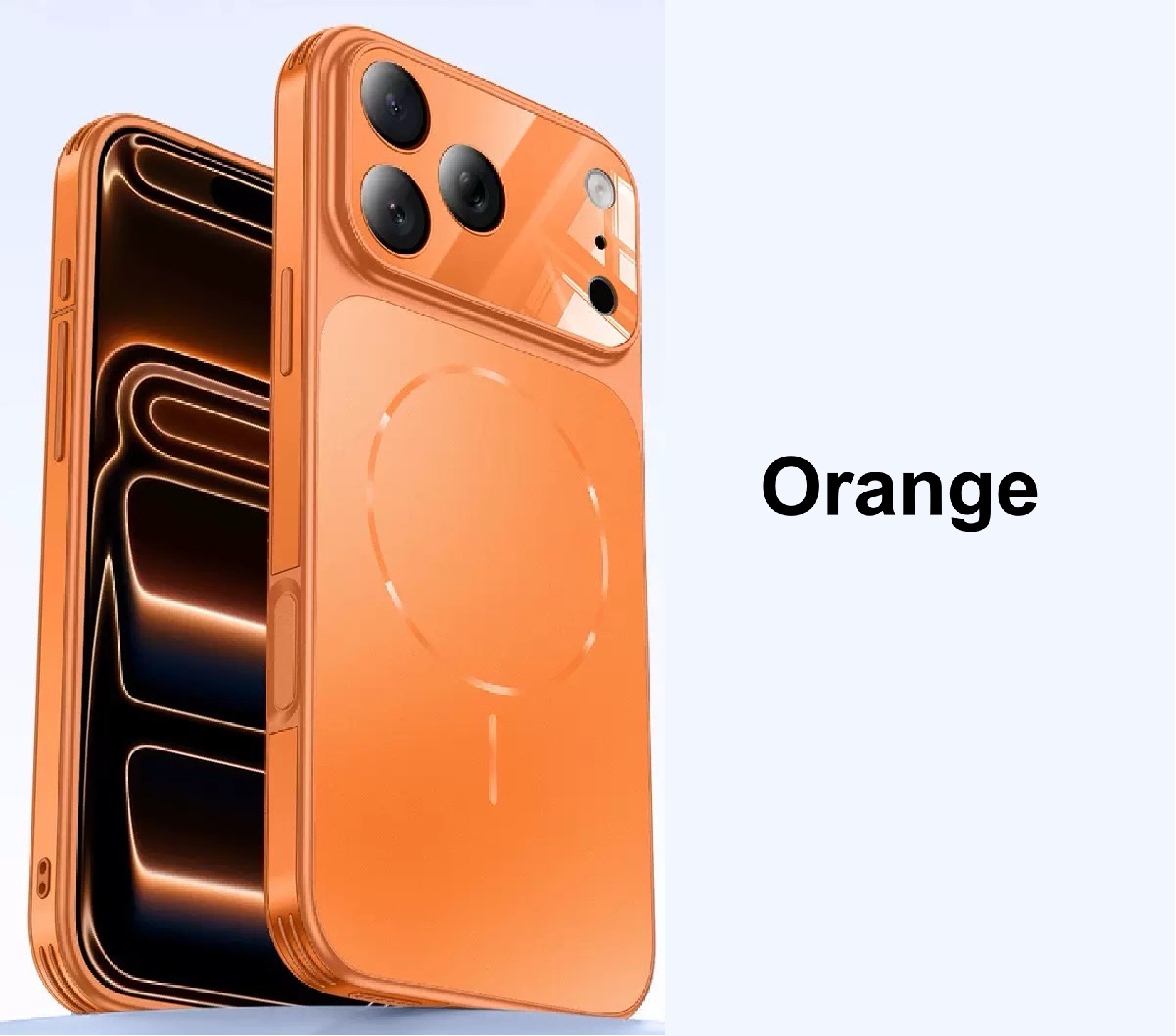 Four-corner edge-protected large window frosted magnetic phone case