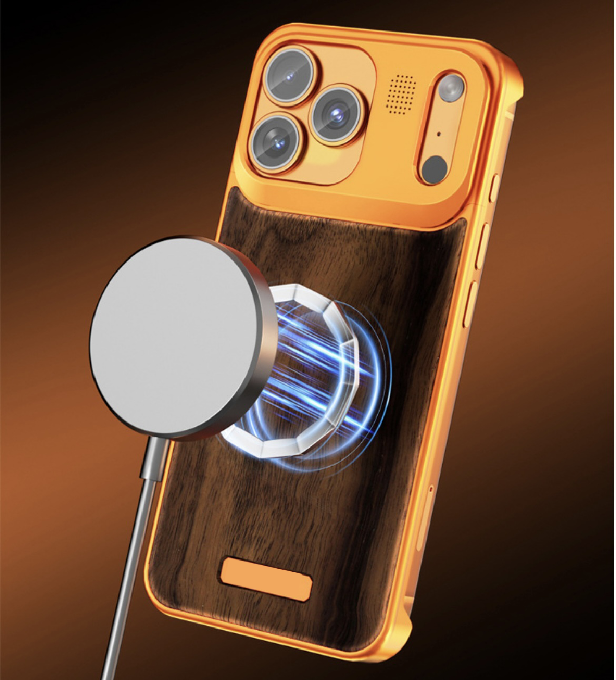 Brand New Upgraded Version Walnut Metal Aromatherapy Phone Case