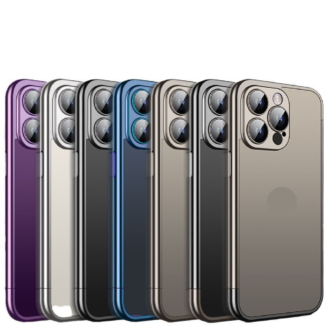 Matte Electroplated Frame Phone Case