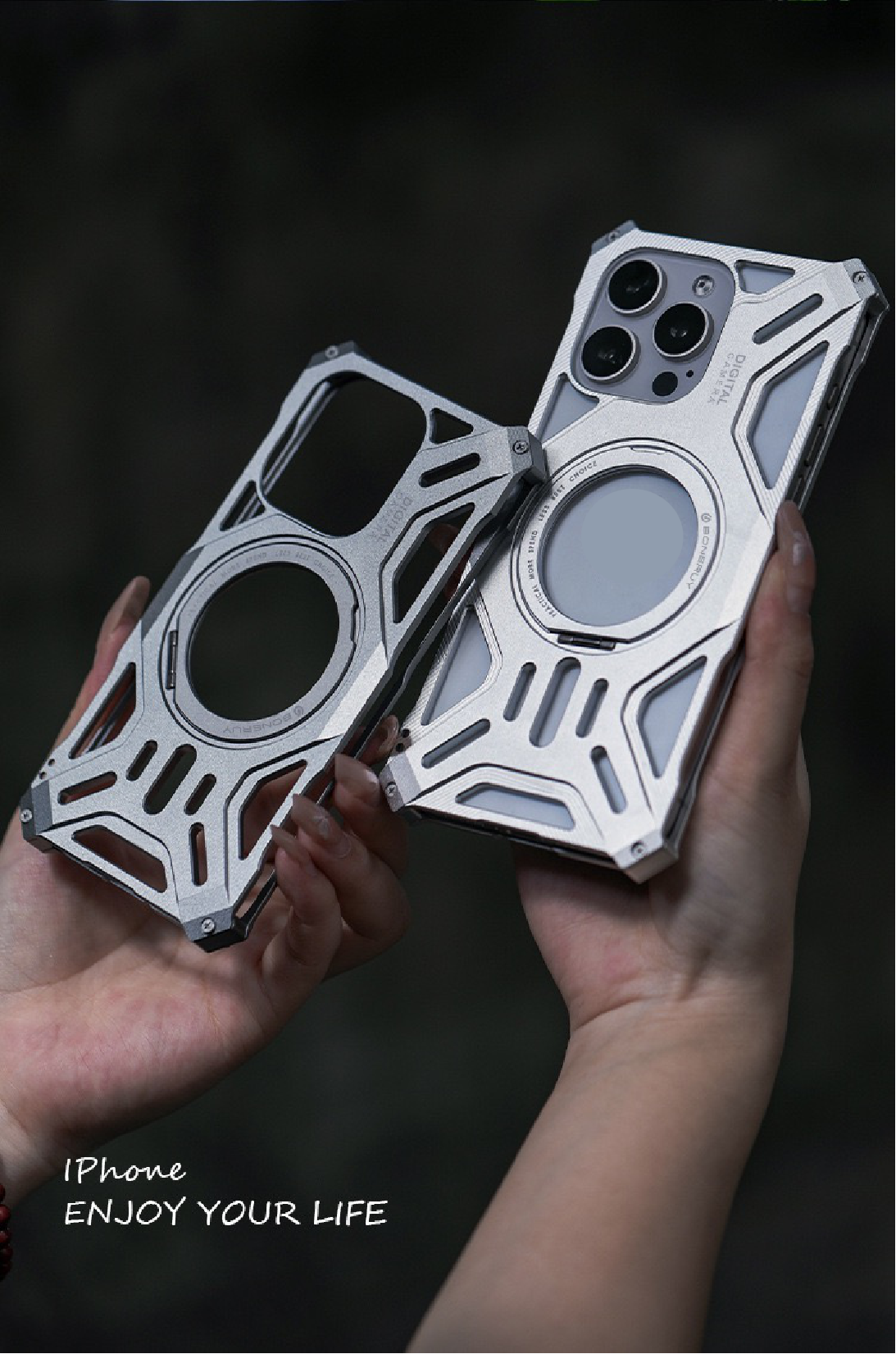 Aluminum Alloy Magnetic Frameless Phone Case