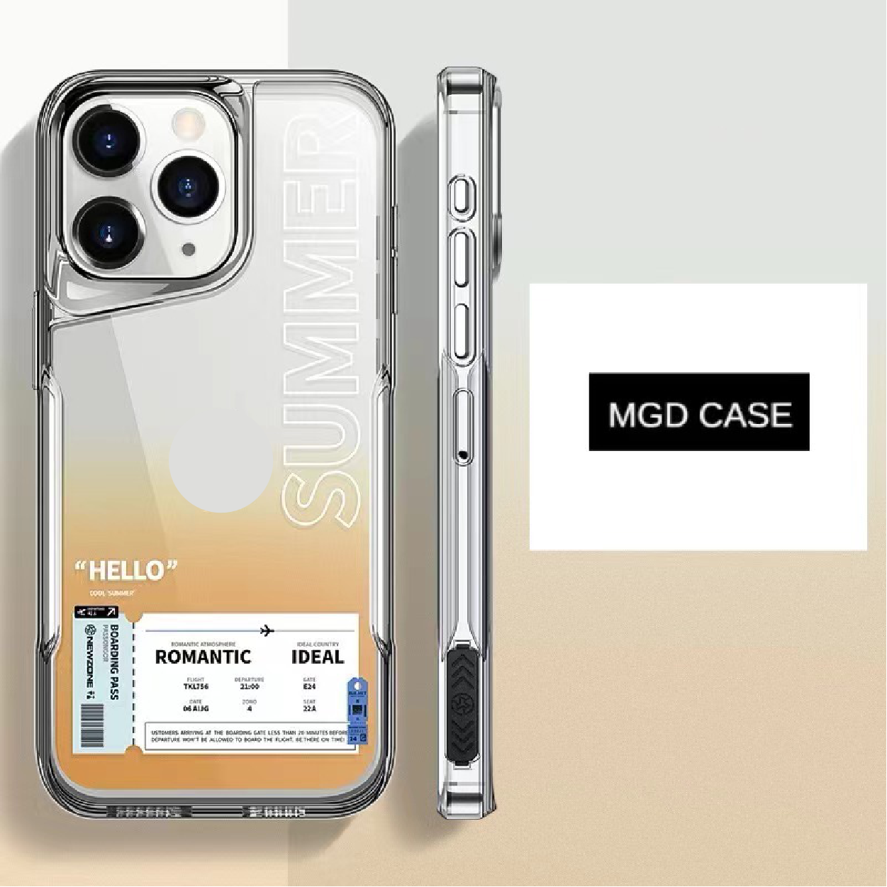 2024 New [Air Ticket] Gradient High-Transparency Phone Case