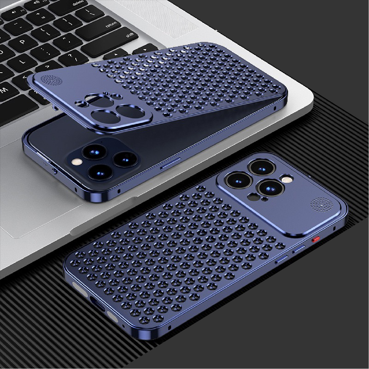 Metal Snap Lens Protection Aromatherapy Heat Dissipation Mobile Phone Case