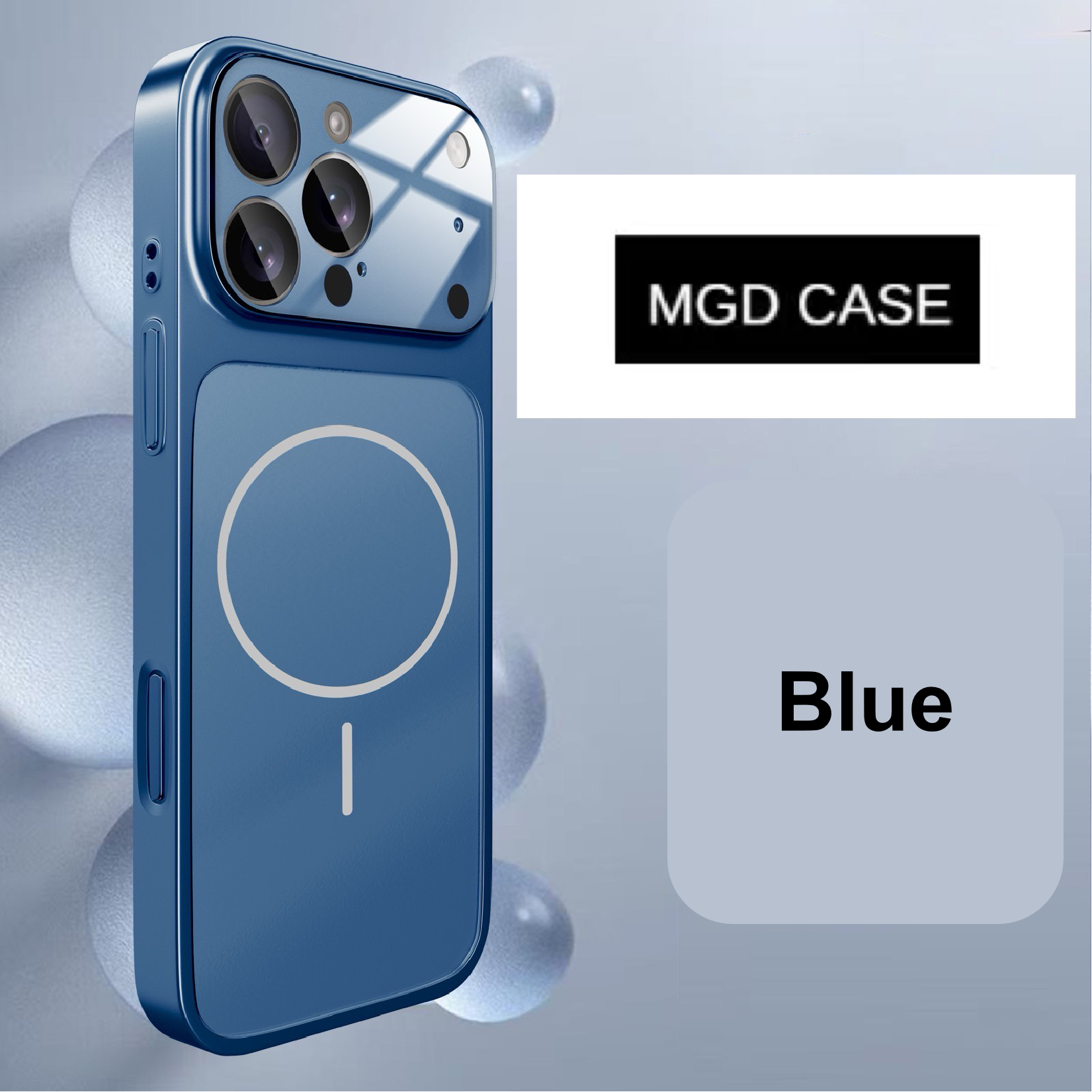 Frosted Magnetic Large Window Lens Protective Phone Case