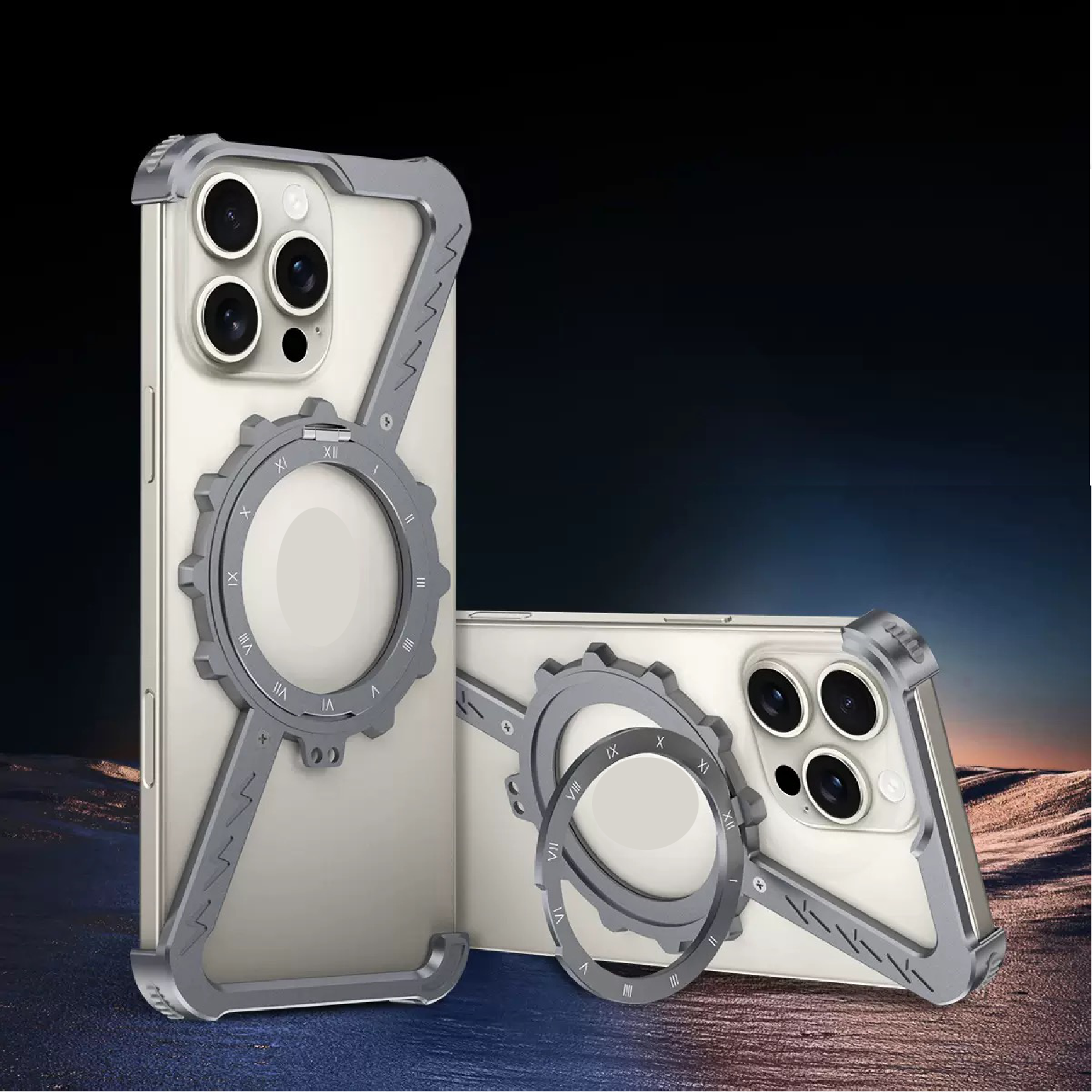 Z-Shape Gear Metal Magnetic Holder Phone Case