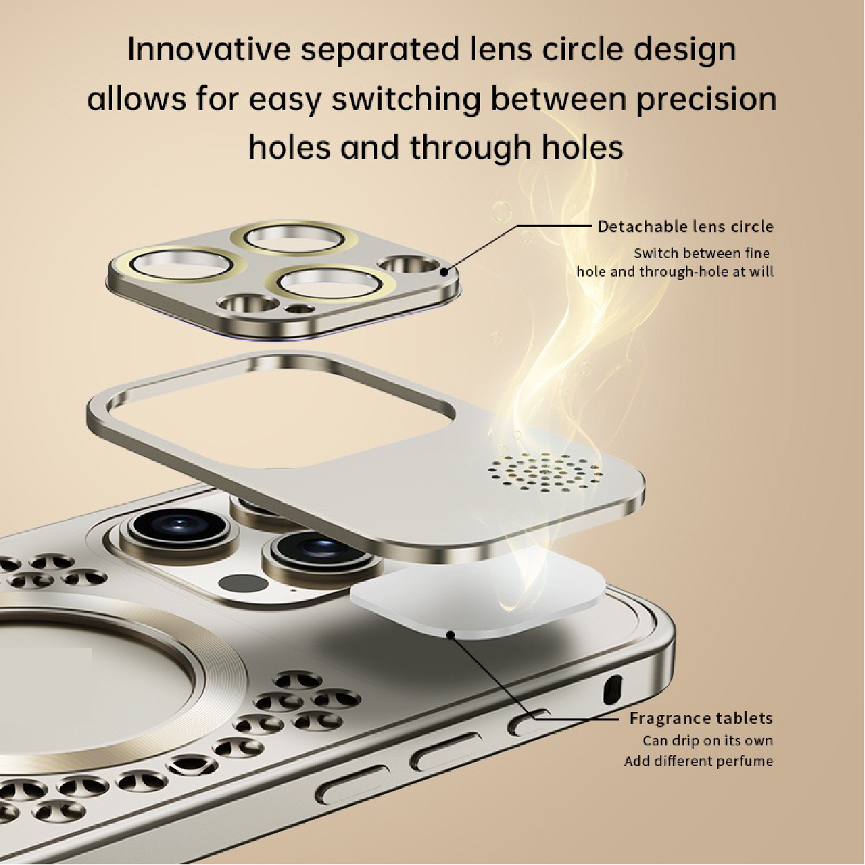 Heat dissipation anti-fall metal magnetic phone case