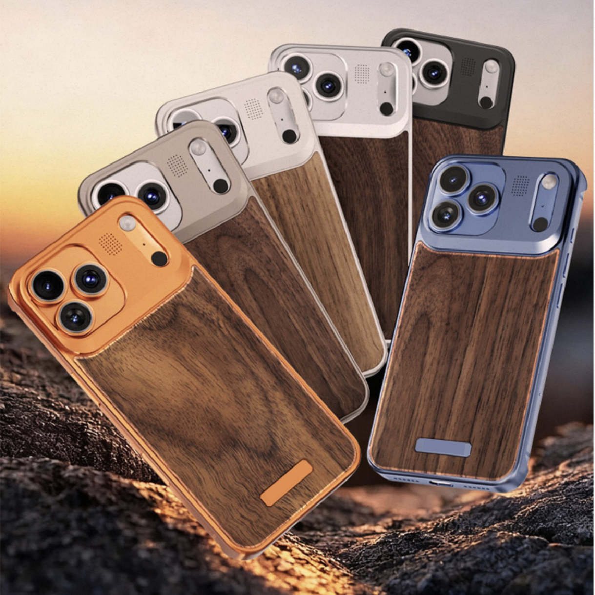 Brand New Upgraded Version Walnut Metal Aromatherapy Phone Case