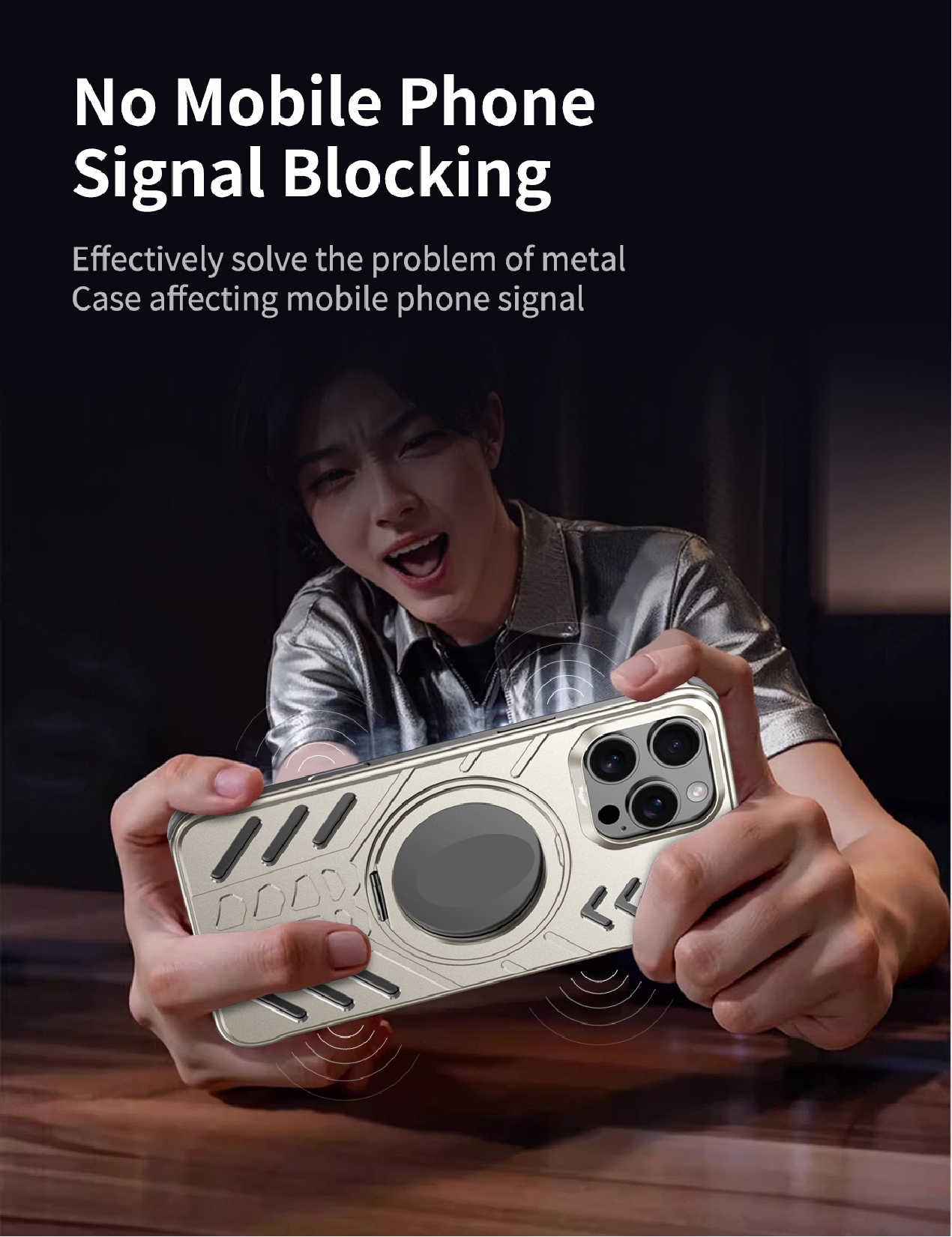 New Knight Series Metal Heat Dissipation Magnetic Phone Case