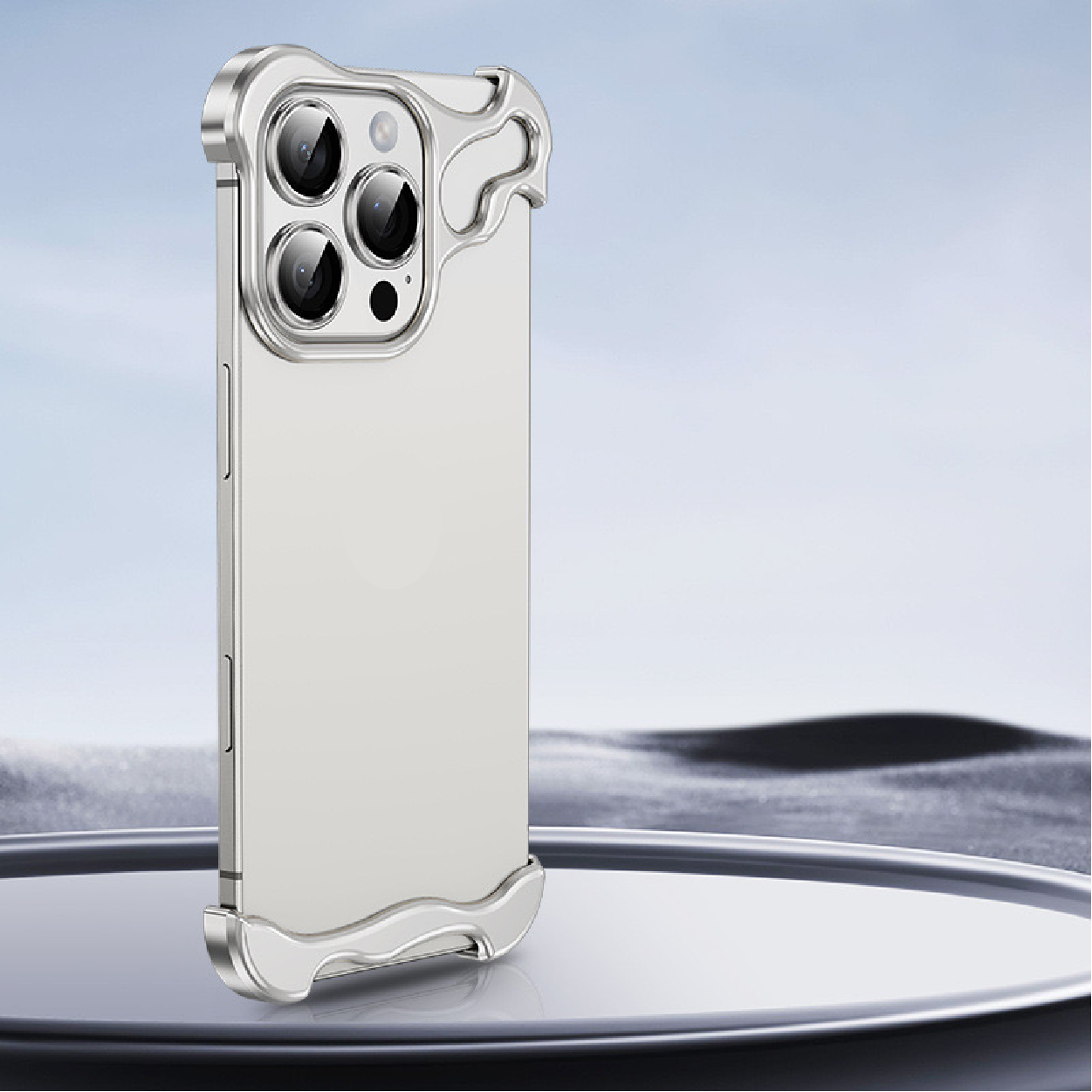 Special-shaped Frameless Metal Anti-fall Mobile Phone Case