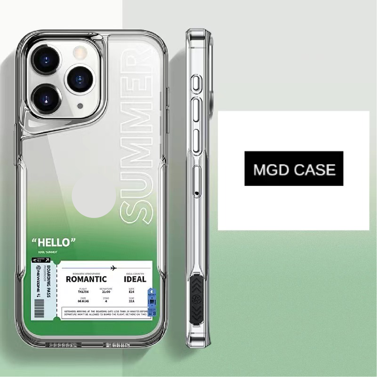 2024 New [Air Ticket] Gradient High-Transparency Phone Case