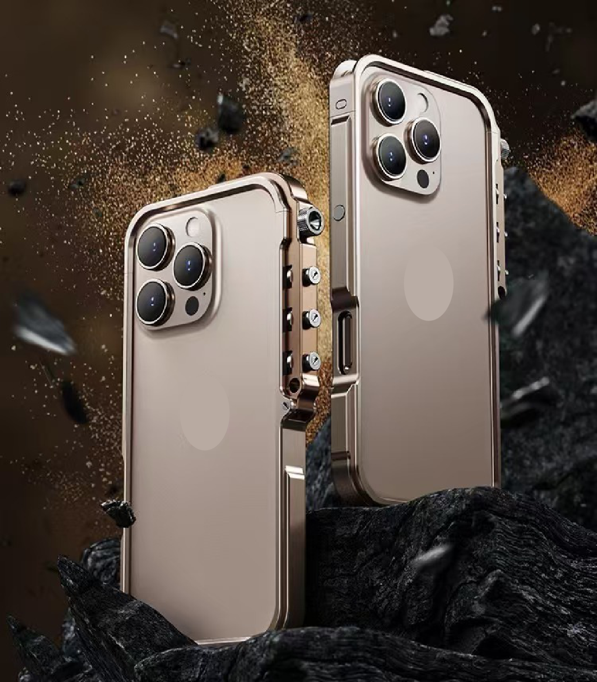 Punk Style Mechanical Arm Metal Phone Case