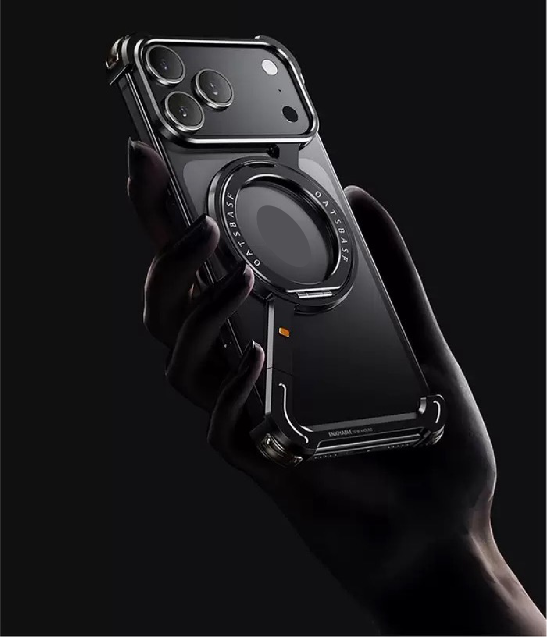 Creative Z-shaped Metal Rotating Stand Magnetic Phone Case