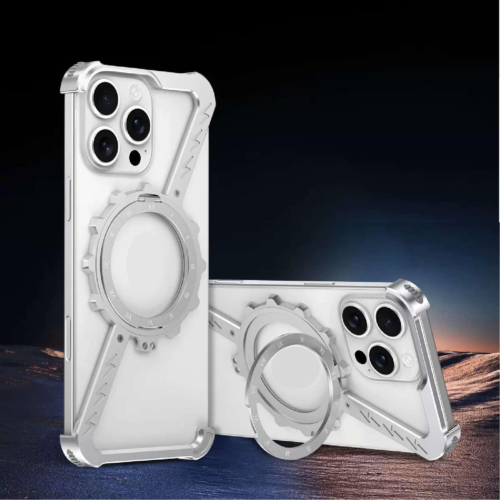 Z-Shape Gear Metal Magnetic Holder Phone Case