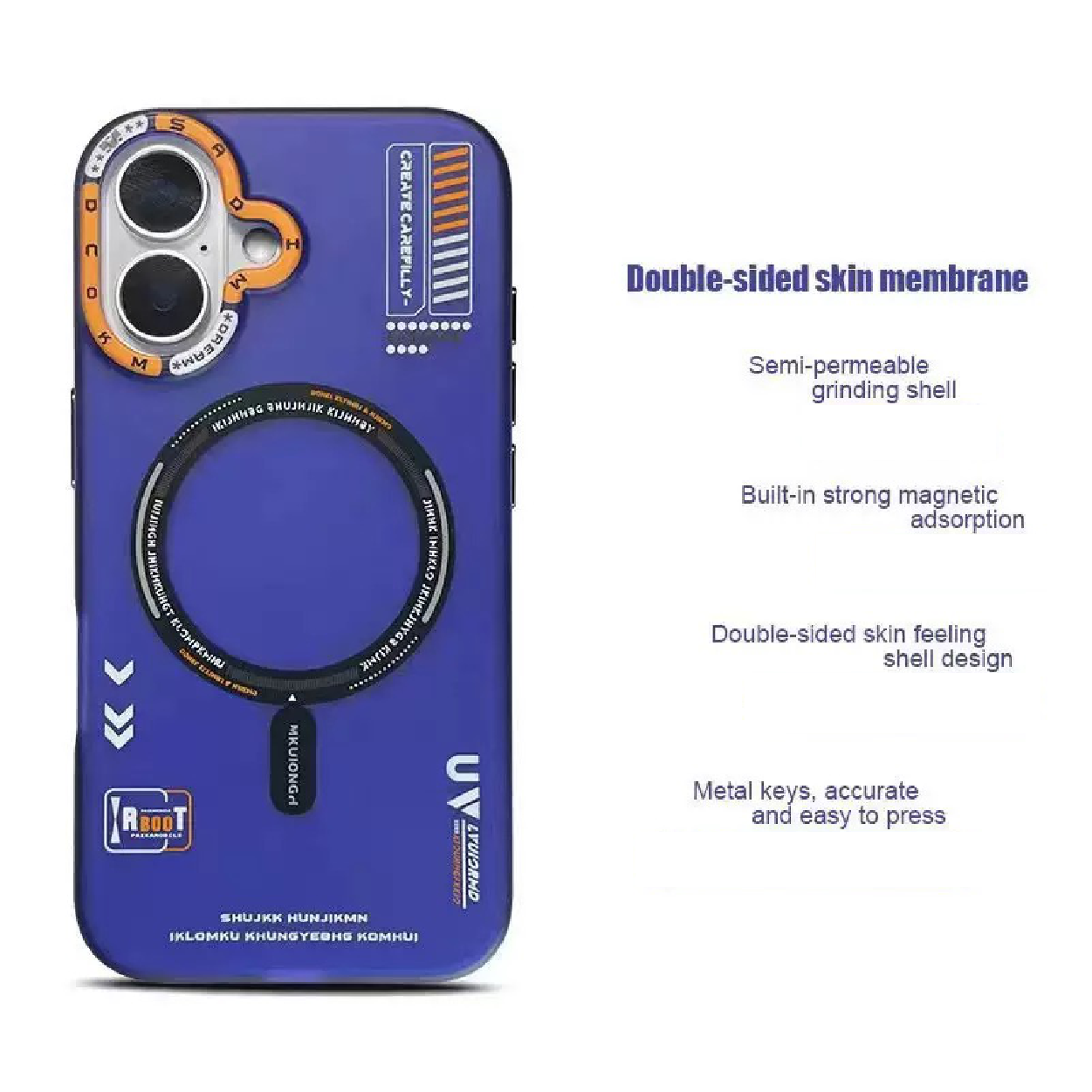 Tech Style Magnetic Frosted Phone Case