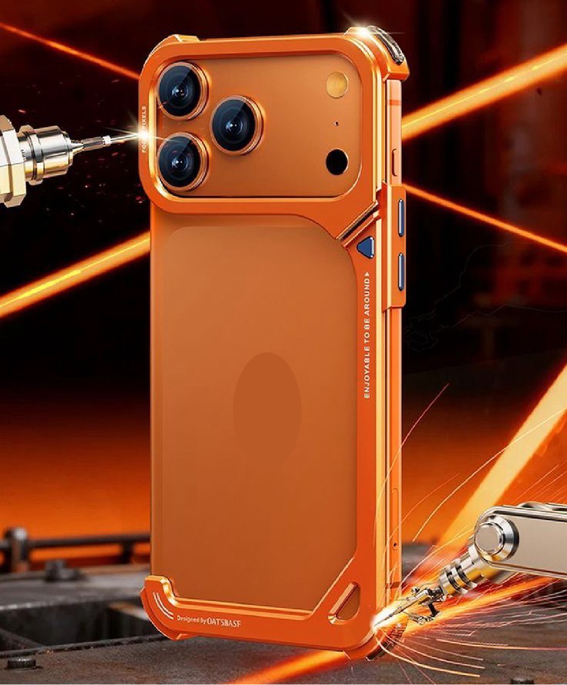 9-Shaped Metal Frame Bracket Anti-fall Mobile Phone Case