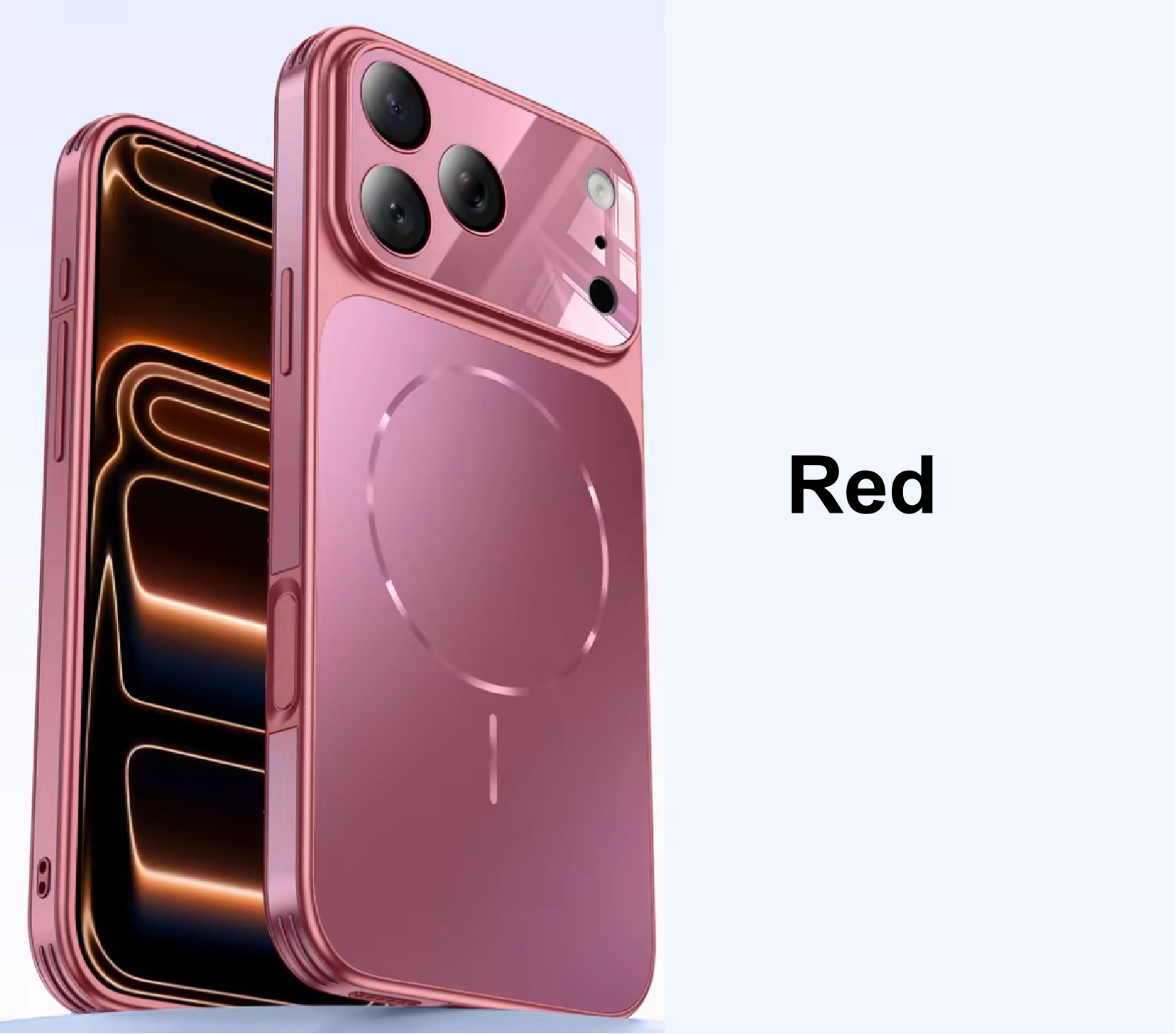 Four-corner edge-protected large window frosted magnetic phone case