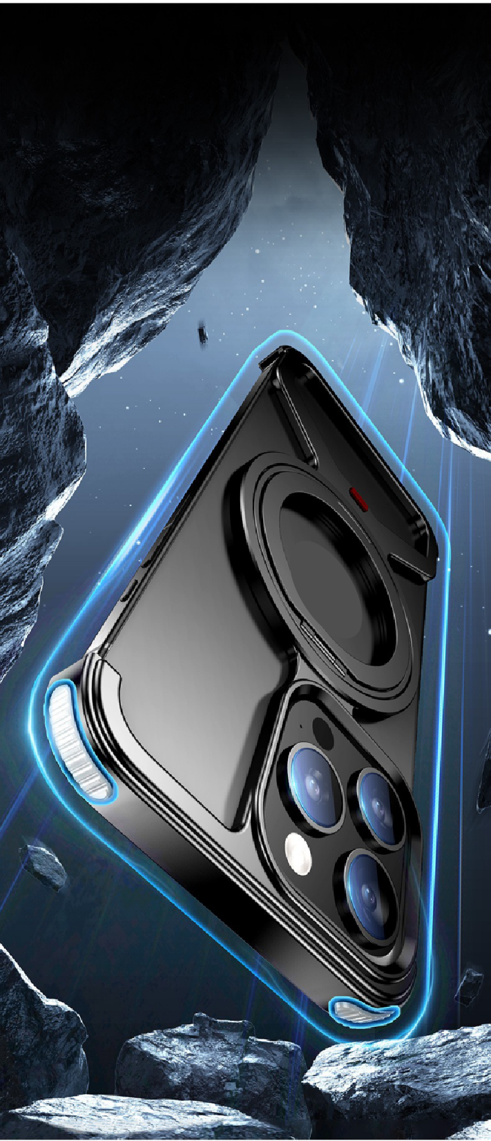 Personalized Metal Frameless Anti-fall Snap Buckle Magnetic Mobile Phone Case