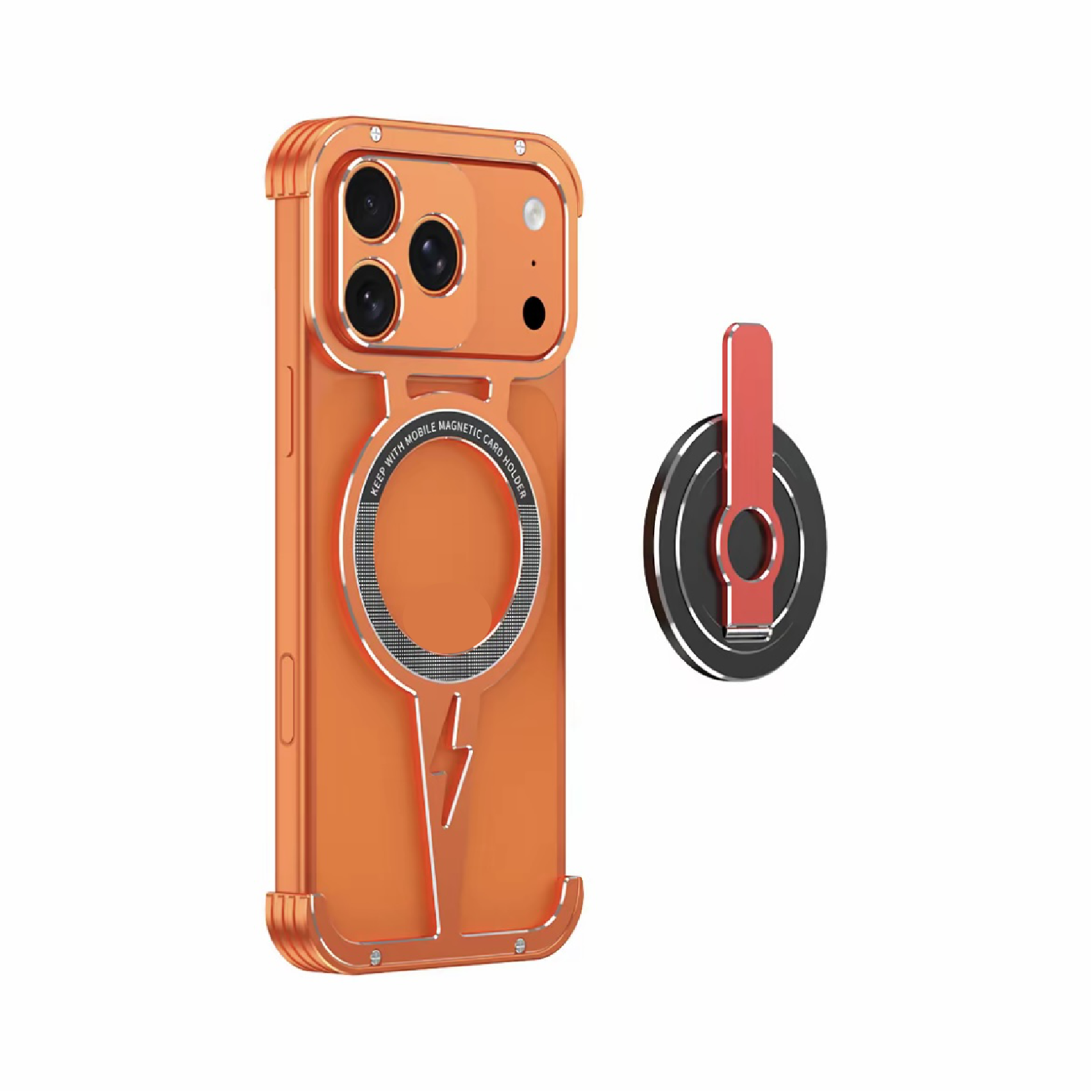 Thor Series Metal Lightning Magnetic Phone Case