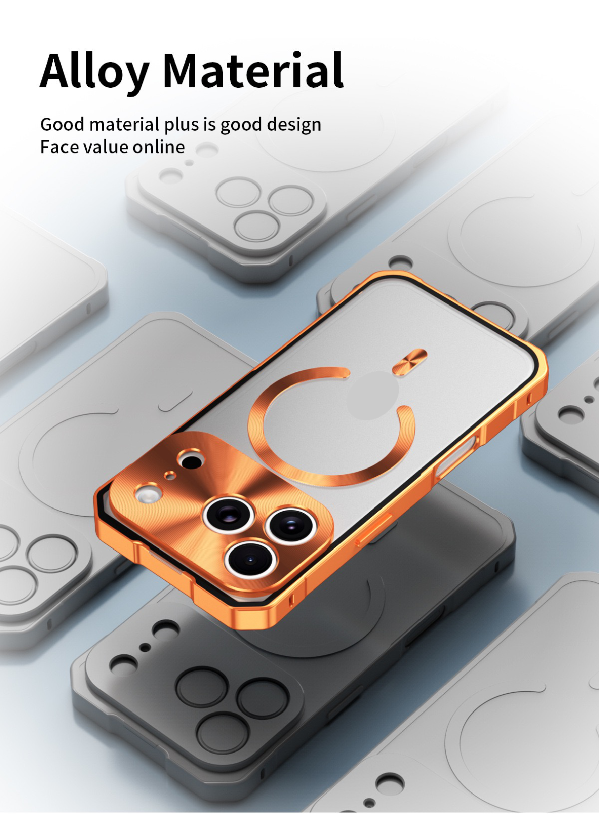 Magnetic Alloy Frame Mobile Phone Case